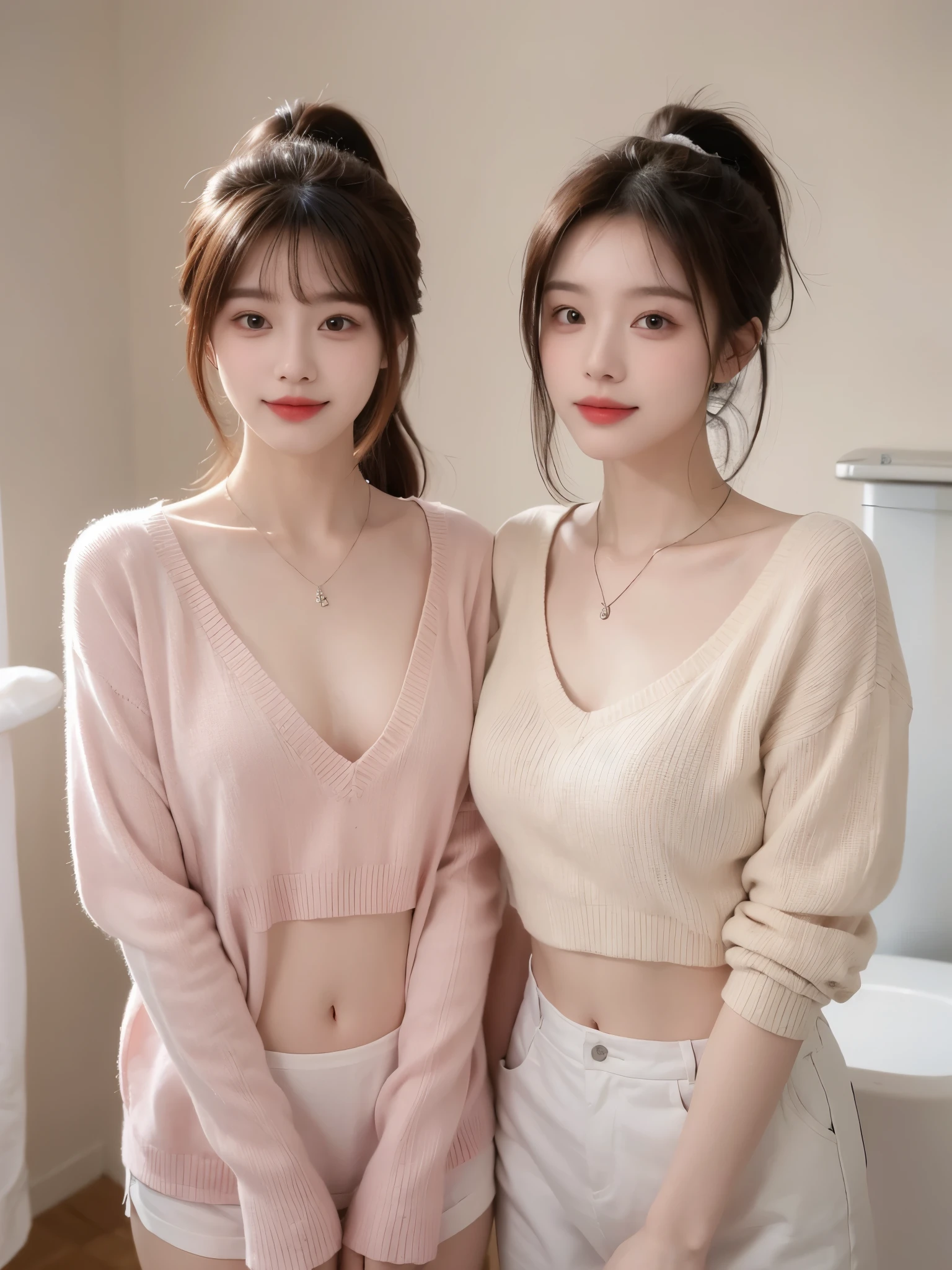 (1 Korean star with royal sister style), ((best quality, 8k, masterpiece: 1.3)), focus: 1.2, perfect body beauty: 1.4, (smile), (Street: 1.3), highly detailed face and skin texture, fine eyes, double eyelids, whitening skin, (big wave hairstyle: 1.3), (round face: 1.5), (rose off-the-shoulder top: 1.4),
