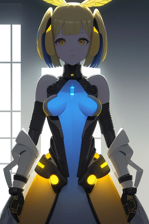 Complex 3d rendering ultra detailed beautiful porcelain profile female android face、Cyborg、Armor equipment、robot parts、150 mm、Beautiful Studio Soft Lights、Rim Light、Vivid details、Luxury Cyberpunk、Lace、surrealistic、Anatomical、facial muscles、cables electric wires、Microchip、elegantly、a beautiful background、Octane render、HR Giger Style、8k、BEST QUALITY、A Masterpiece、A illustration、Extremely Delicate and Beautiful、Highly detailed、CG、Unification、wallpapers、(lifelike、photorealistic:1.37)、fantastic、finely detailed、A Masterpiece、BEST QUALITY、Official Art、Highly detailed CG unity 8k wallpapers、Absurdres、Incredibly absurd、a robot、Silver Halmet、((standding, Very sexy ass, stooping forward、))、from back((upper Body))、NIGHT、Ruins、Woman Engulfed in Blue Flames、glowing black eyes、Beautiful eyes with attention to detail、Silver hair blown by the cyberpunk wind、Intense angry look