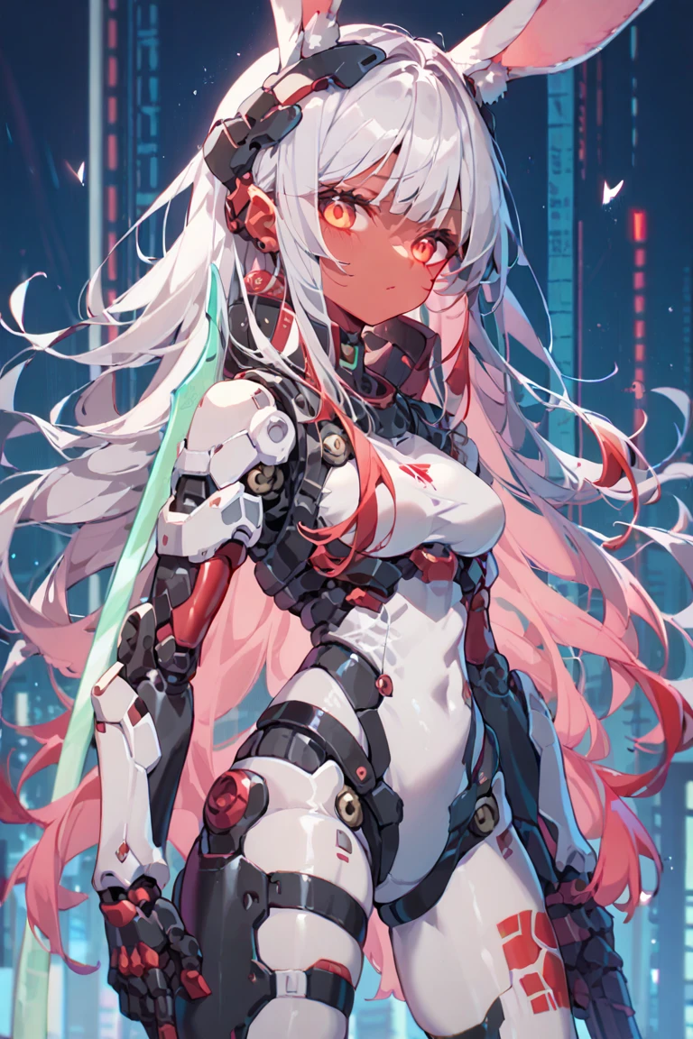 (Flat Color),Colorful,(masterpiece:1,2), 最OK品質, masterpiece, high resolution, Original, 非常にdetailedな壁紙, Viewer, (White background), detailedな顔, (intricate Mecha bodystocking), masterpiece, 最OK品質, jiangshi, green白い肌, Purple Eyes, poker face, Mechanical tentacles, Mecha, Cyberpunk, wearing Mechanical armor suit, Science fiction, green, earphone, (LED light decoration),Mucus,have,
[Neon color palette, neon, metal wire, transfer tube, electrical, Energetic],
China costume, cheongsam,
[[skull, skeleton, 外skeleton]],
Cowboy shooting, Girls Focus,scarf,OK, Blake、非常にdetailed (Dark Elves), (1 girl), solitary, Perfect face, detailed, Ahog, ((Long hair:1.2)), (Hair above one eye:1.3), [[Messy hair]], Shiny blond hair, Purple Eyes, Mottled eyes, Colorfulな髪, Shining eyes, Bright Eyes, Facial imprints, (eyelash, Eyeshadow, pink Eyeshadow), Smile, The design art of Haruhiko Mikimoto, River stones, Yoshitaka Amano,rest、 ((Perfect anatomical structure)), Good shape, Large Breasts、(非常にdetailed指), 最OK牌, Perfect face,(Perfect fingers), Correct anatomy,