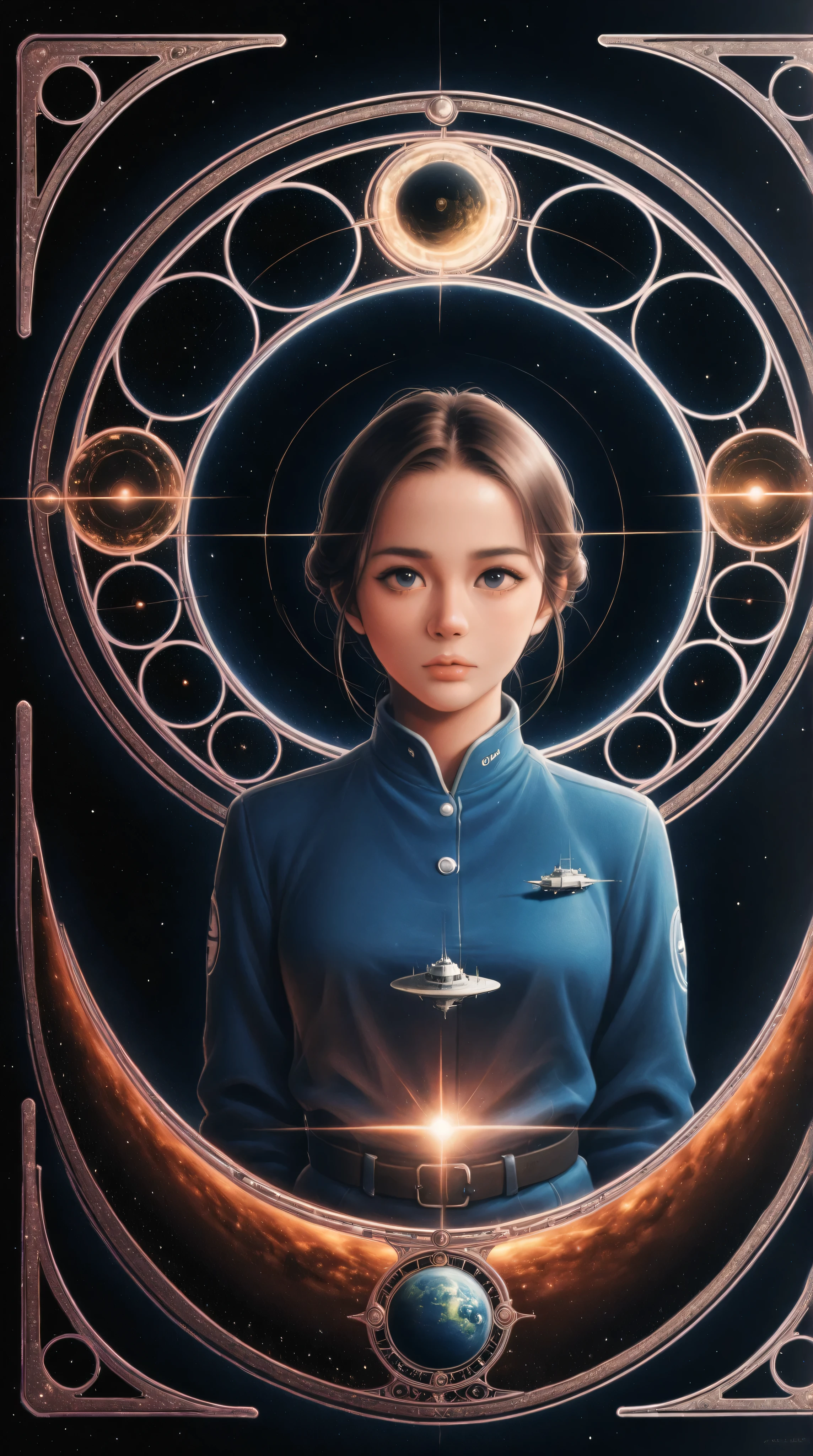 ((best quality)), ((masterpiece)), (detailed), perfect face, surreal, art nouveau, in the illustrative style of moebius, spaceships, aliens, fantasy, sci-fi, graphic novel, line drawing, french retro, 