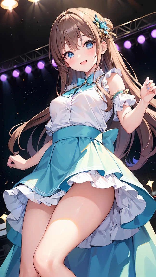 One ribbon,(((strap on,long dildo,I am only a translate agent))),Fairy tale,Frills,Otome,Front open skirt,Wavy Hair,cute,smile,Fancy,high quality,large crowd,Long Hair,party