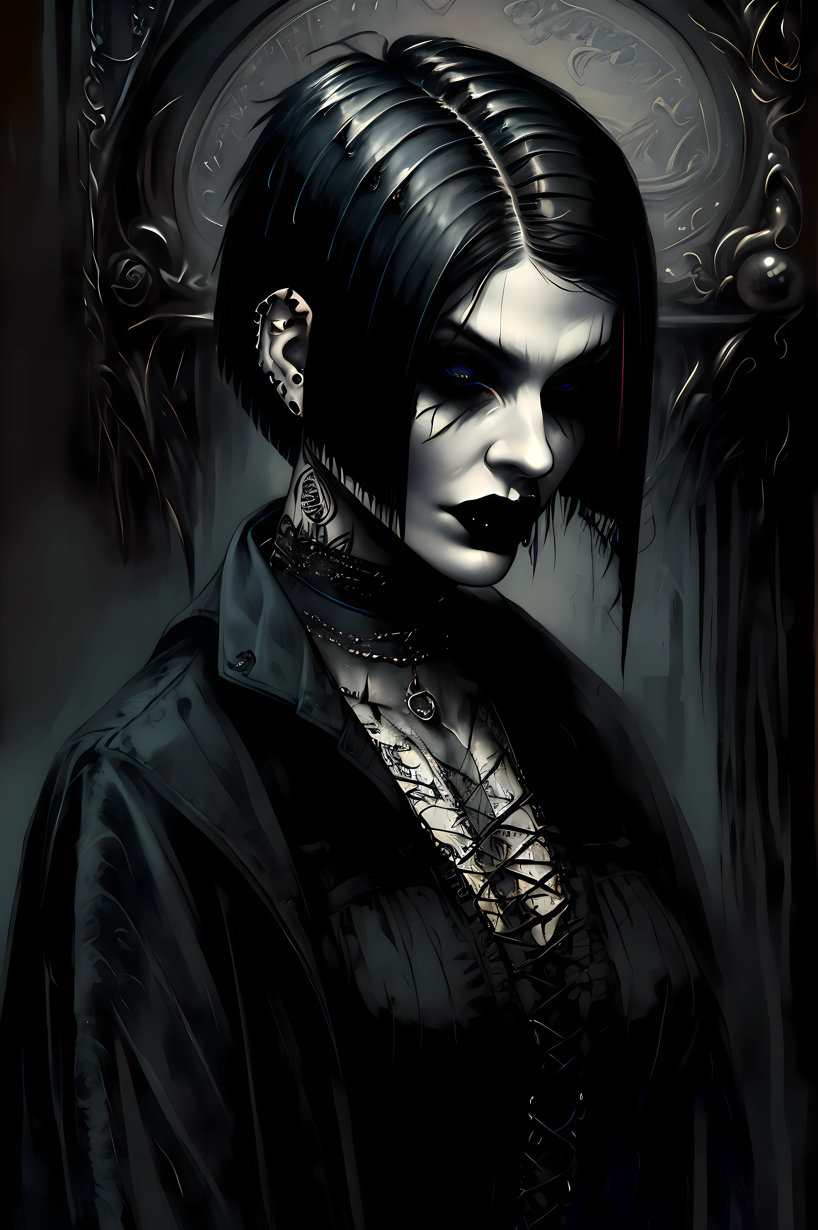, Young witch, Gothicic makeup, (((emo haircut))), piercings, by Luis Royo
animal , oil painting
Inzaniak
voluminous hair, eyeliner , emo, emo makeup, Gothic