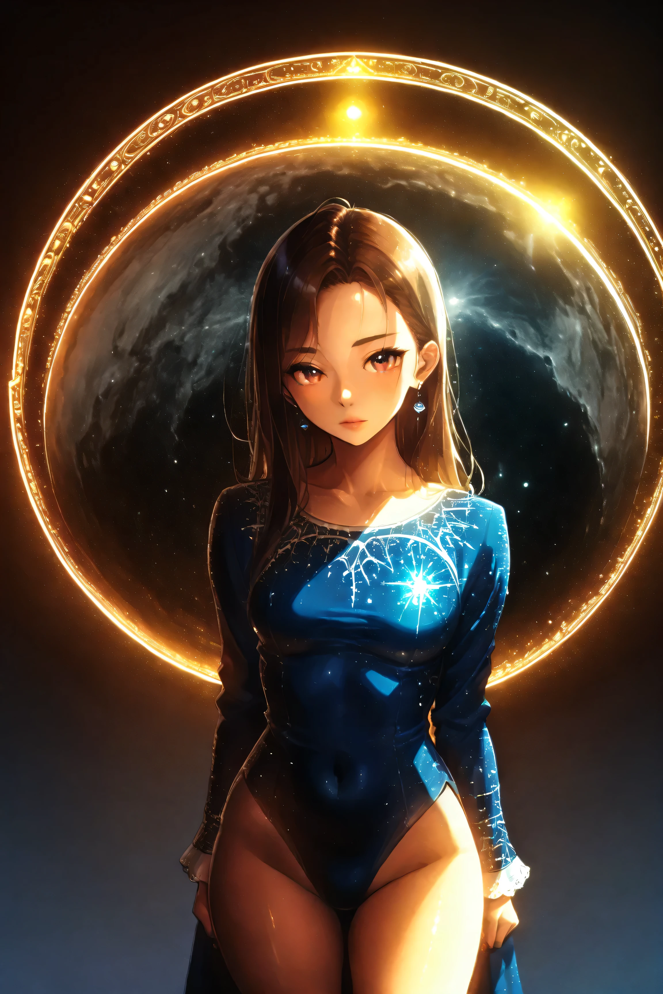 ((best quality)), ((masterpiece)), (detailed), perfect face, asian girl, surreal, sexy space clothes, art nouveau, in the illustrative style of moebius, spaceships, aliens, fantasy, sci-fi, graphic novel, line drawing, french retro,