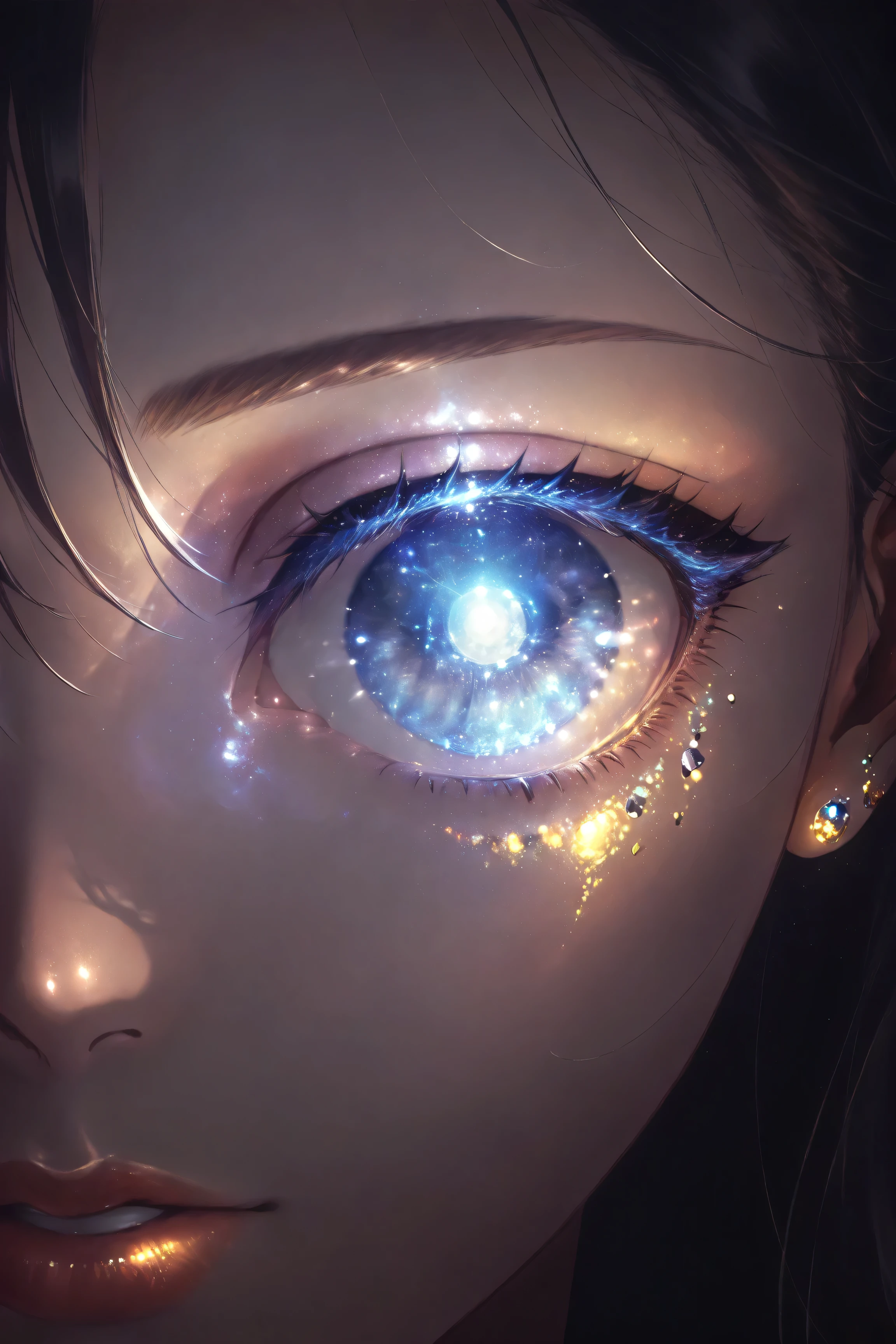((best quality)), ((masterpiece)), (detailed), perfect face, asian girl, surreal, sexy space clothes, in the illustrative style of moebius, spaceships, aliens, fantasy, sci-fi, graphic novel, line drawing, french retro, glowing gold eyes, eyes like jewels, eye focus, close up, 