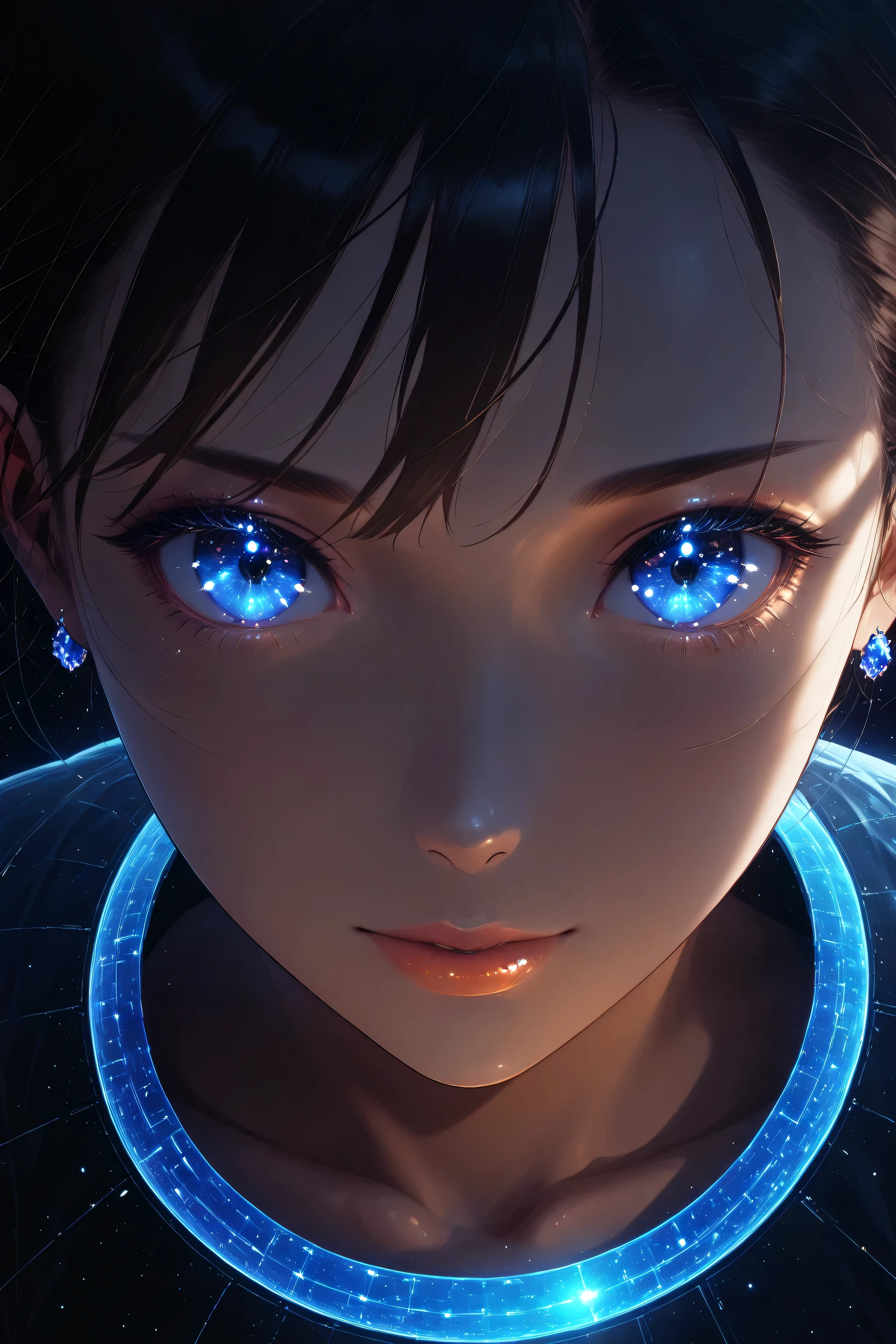 ((best quality)), ((masterpiece)), (detailed), perfect face, asian girl, surreal, sexy space clothes, in the illustrative style of moebius, spaceships, aliens, fantasy, sci-fi, graphic novel, line drawing, french retro, glowing gold eyes, eyes like jewels, eye focus, close up,