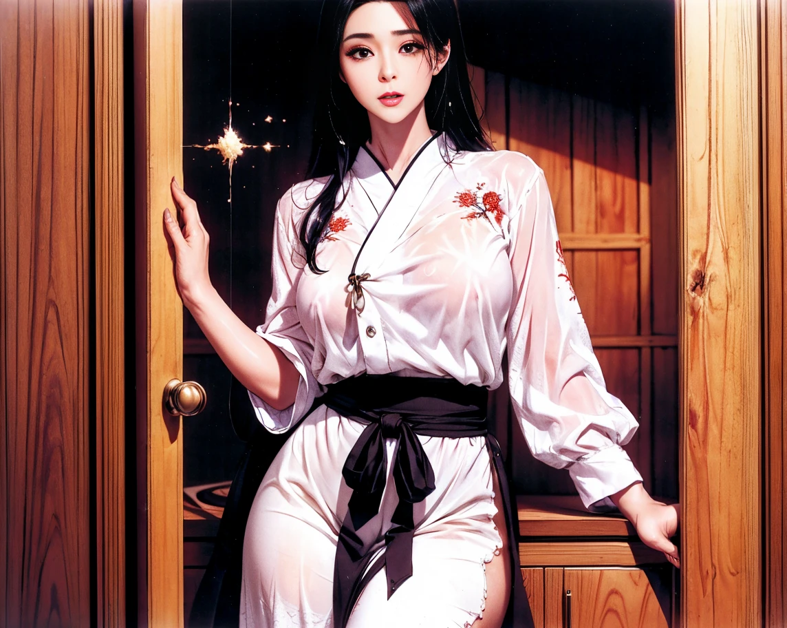 (Ultra Real), (Illustration), (High Resolution), (8K), (Very Detailed), (Best Illustration), (Beautiful Detailed Eyes), (Best Quality), (Ultra Detailed), (Masterpiece), (Wallpaper), (Detailed Face), Night Up, Ice Cream,Long Hair,Solo,Simple Kimono Top Girl, Sweaty, Japan Person, Big , (Camel Toe), (NezukoDS, pink kimono), Flirty Smile, seductive, pomade, cleavage, (very short kimono, dress lift, flashing viewer, no panties, nsfw:1.5)