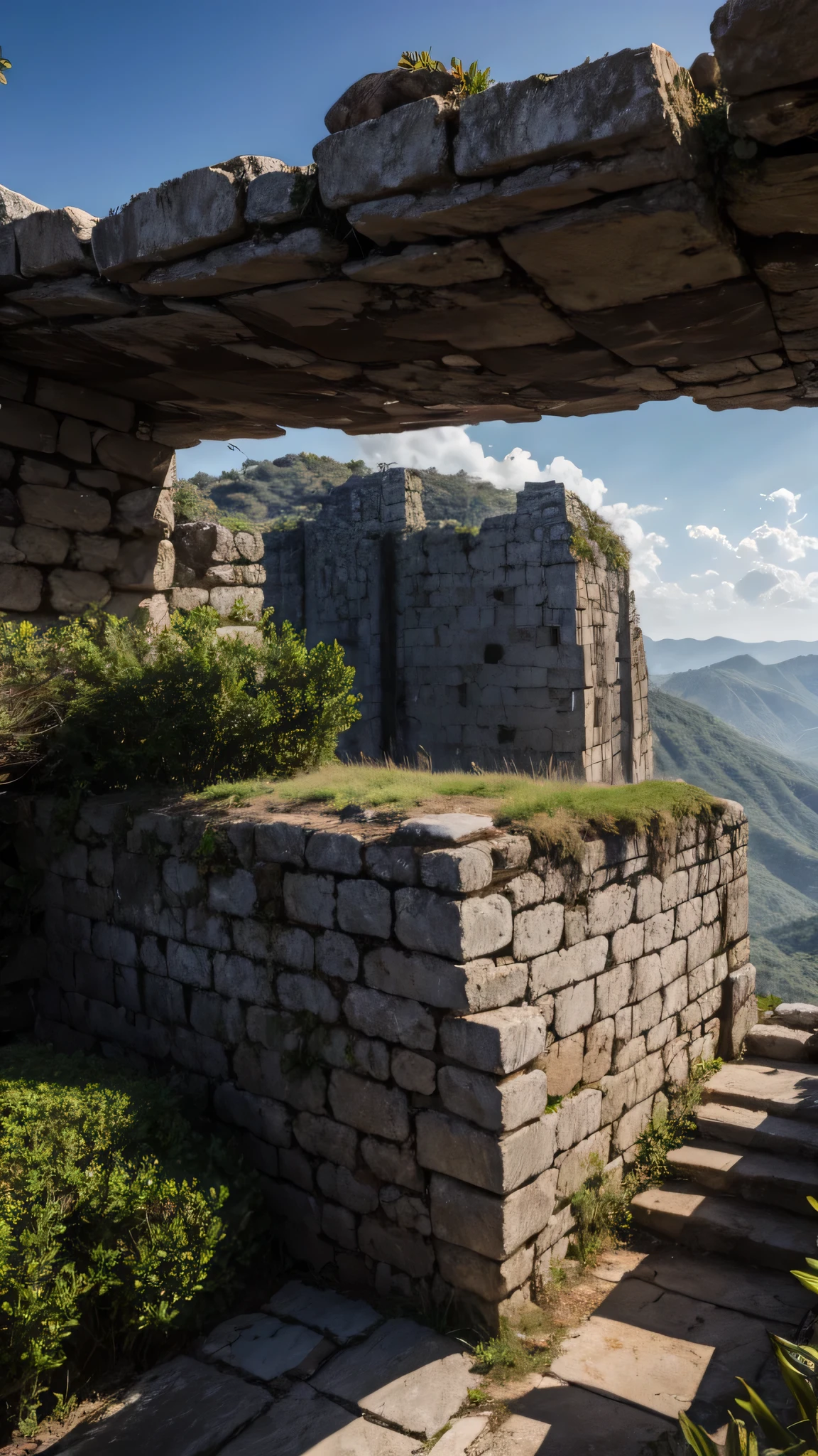 Masterpiece, Highest Quality , High Quality African Great Zimbabwe Ruins , Detailed CG Unity 8K Wallpaper , landscape, Outdoors,Sky and Clouds,Temple built by hollowing out a monolith 、 Great Zimbabwe ruins inside a hole, Color Difference, photorealism , very detailed, Artstation Trend , CGSociety Trends。