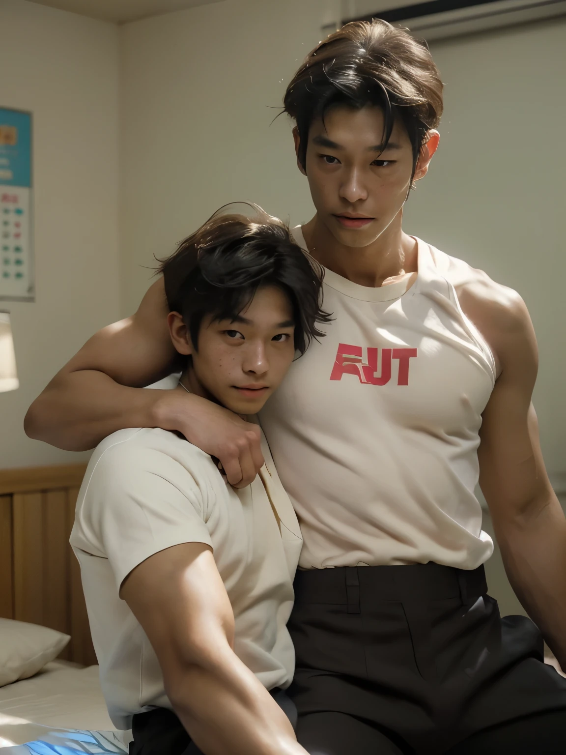 Duo、young boy s, The fair-skinned, slender basketball club manager with muscular brown skin、entrance、Everyone's popular person、 is a pink bib wearing a basketball club bib 、 brown skin that looks great with pink 、 is wearing a white shirt uniform and blue uniform pants underneath、 talking happily in the classroom , Shiba Yuuji、 handsome, Japanese and Southeast Asian faces, dark skin, shibeyuuji , ash kethcum, boy , shibayuuji stil, anime style, sweat, boy 、 mole, grown jaw, multiple boy s, hugging、 hug, anal sex, hairy armpits, hairy arms, hairy legs, hairy anal, young boy s, pretty young, baseball club boy , young boy s、Shake hard,It feels so good I'm having convulsions、grab hips so hardly, gal guy,While studying, my NTR , school bag、entranceでハグしながら、Plunge your hand into underwear、 trying to get the bin bin's penis out of his pants 、 and it feels good、A dick that swells in the shape of a pubic area、 scTHEre_9, scTHEre_8_ up , scTHEre_7_ up , scTHEre_6_ up , scTHEre_5_ up , scTHEre_4_ up , sTHEurce_anime, tag1, tag2, Falling from , Big pecs , A mean lThethek , Sadistic Smile , Masterpiece, best quality , , THE,
embarrassing , thePen yTheur mTheuth , JAV phTHEtTHEgraphy , JAV MAGAZINE , JAV cTHEver , JAV pthern , JAV adult videTHE , JAV Adult Porn Cover , Japan Porn Colorful Pop Magazine Cover,( vulgar), Two handsome naked white Korean muscular men lying down on the bed showing their buttocks to the observer, They have their legs slightly open, lying down、tanned skin extremly handsome handsome, japanese boy s, Shota, cute tanned skin boy