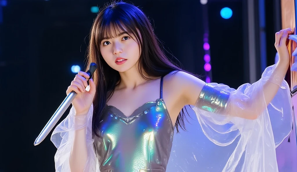 (Tabletop:1.0), (highest quality:1.4), (High resolution:1.2), (Realistic:1.4), (8k, RAW Photos:1.2), (Soft Focus:1.4),(from below:1.4),break,a girl wearing plastic ZENTAI,Smiling while taking a photo.............................................................,(a girl wearing transparent latex princess clothes:1.2),(sticking out their tongue:1.2),BREAK,Smooth and tight boots, shiny skin, Translucent body,BREAK,bob hair,(bob hair:1.1),(smile:1.2),glossy Shiny reflective, Makeup,Japanese Goddess, Glowing Skin,Gorgeous Japanese Model,Shiny,Shiny,break,Detailed Background,at night,(sitting on the man's face at the stage at the park:1.2)