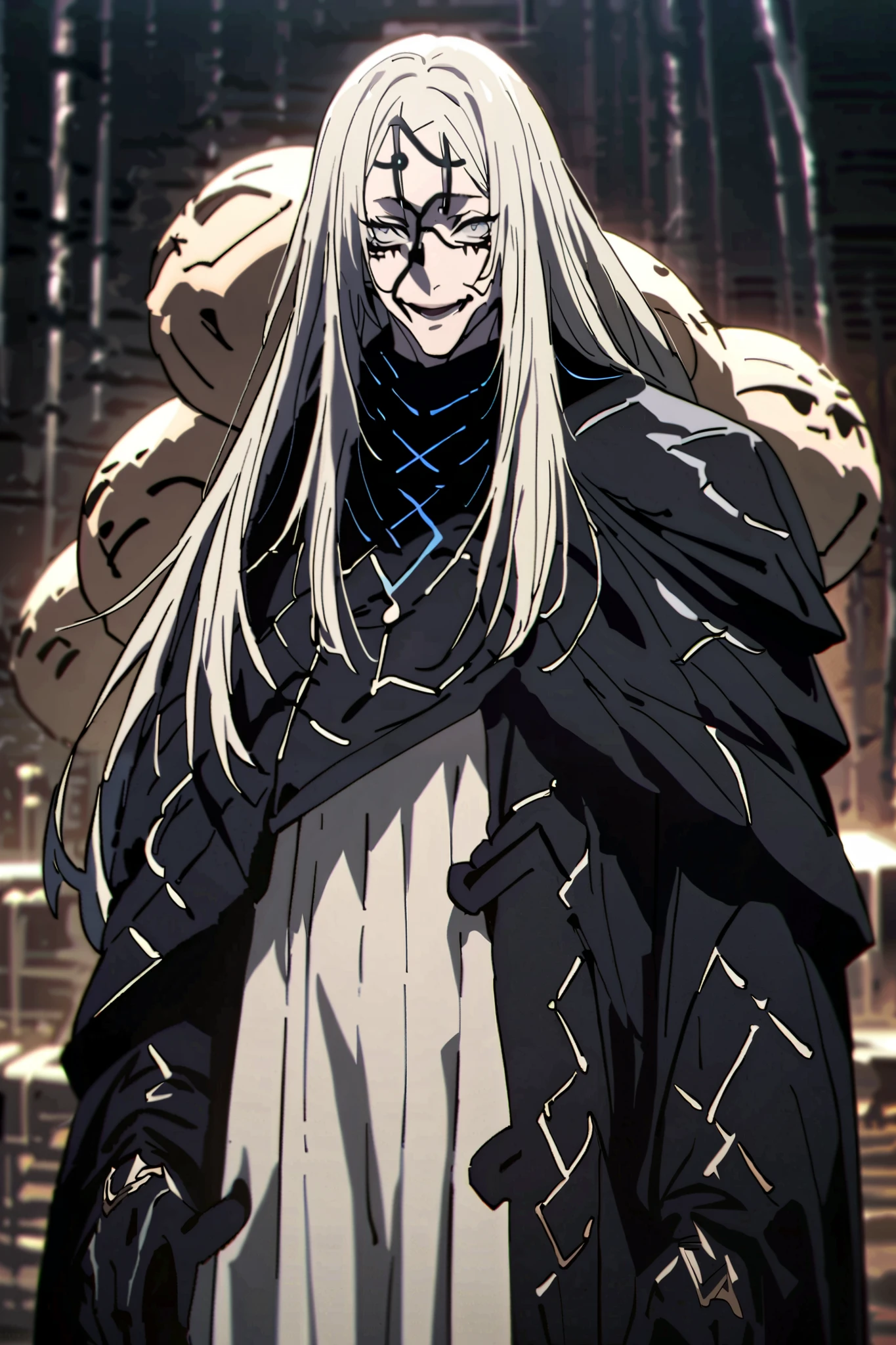 appearance:
Viktor is a tall man (1.90 m), with a slim but surprisingly strong build , with an elegant posture and dominant and disturbing presence . Her skin is pale , with sharp features and an aristocratic air , reinforced by your eyes of a cold and emotionless metallic gray .
His hair is bluish black , brushed backwards with loose locks that fall slightly on her face . He always wears a sophisticated but minimalist , with dark turtleneck suits , black leather gloves and designer boots . In his coat , carries geometric symbols that seem to change shape when no one is seeing them.
The most disturbing thing about him is his controlled smile : he never laughs too much , he never shows an emotion he doesn't want to show . He always seems to be one step ahead of everyone .