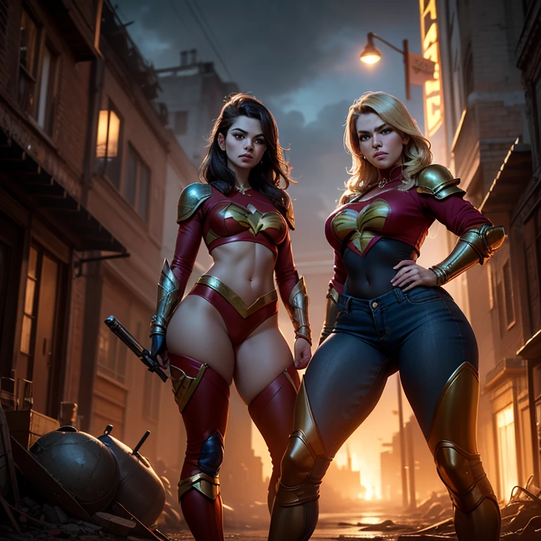 ((TWO japanese MILF)) , superheroine, 45 anos de idade, TWO asian BBW women, wear supergirl sexy, Standing with feathers apart, virilha esposta, Genitalia clivagem, cintura exposta, expor pelos pubiano, supergirl sexy transparente, com decote sexy, veste roupa branca, cabelos pretos, His eyes are dark and personalidade sensual e sexy, is hurting, seios grandes e cheios, sweating:1.2), (Wet), sexy, (Tentador Adulto) (Seductive dynamic pose) (seios pendurados), (clivagem profunda). seios muito grandes e flacidos, Sagging Tits, sagging breast. She is a very sexy, super sexy. best quality, Realistic photo, photo corpo inteiro, a lot of sweating, muito suada,((from behind)), ((corpo inteiro)), ((de lado)), ((agachado)), ((perna bem aberta))