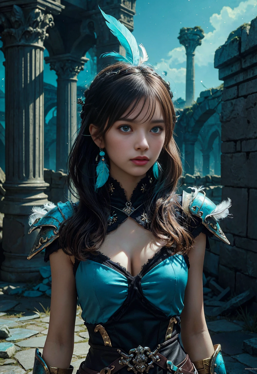 (Two beautiful age italian girls:1.6), Close friends, (They are hugging each other:1.2), Kiss her cheek or chest,(Detailed iridescent bodysuit with beautiful fractal or marble design:1.5), Incredible and spectacular scenes, ((High quality)), ((Detailed)), ((Fantasy)), Blue Plasma Brain, Green Plasma Body, Vulgarity, beutiful breabscenity,ile:1.2), co, Obscene, mean, (raunchy:1.2), (Immoral:1.2), Lachish, (small breasts with beautiful pink areolas,,:1.5), (Cameltoe), (Eon of ecstasy:1.2), Photorealistic, Officiaunity 8k wall paper, 8K Portrait, Best Quality, Very high resolution, (Incredibly beautiful nature background:1.6), (18 years old:1.5), (Sexy and glamorous:1.1), (A coquettish expreon:1.6), (seductively smilin.6),  (erotic posing:1.9), (Model Posing:1.8), Beautiful ive face, Portrait, (Thick eyebrows:1.4), (Big scarlet eyes:1.2), Beautiful eyes with fine symmetry, (Ultra detailed eyes:1.4), (High resolution blue eyes:1.1), Intimate face, (ultra detailed skin texture:1.4), White skin, pale skin, Perfect Anatomy, Thin, (Beautiful toned body:1.5), Hair Bow, (Moist skin:1.2), No makeup, (dark circles:1.1), Good anatomy, Focus Face, good-looking, (Emilia Clark:0.6) (Emma watson:0.3),(Jennifer Connelly:0.4), (sensual face:1.5), Elegant face, Nice, Dolce,  (Around her neck is a simple necklace of exquisite workmanship), (Bioluminescence with brilliant brilliance:1.4), (Luminous magic circle:1.5), Ruins of an ancient castle, Shining majestic cloud masses and sky, lightning bolt, Epic Realistic, (Greg Rutkowski:0.8), (teal and orange:0.4), (Art Station:1.5), Cinematic, (nffsw:1.5),  Hyper Detailed, Dramatic light, (Intricate details:1.1), Beautiful black hair,　(Wearing a gauntlet with a dense and very beautiful design decorated with jewels:1.1), Small chest