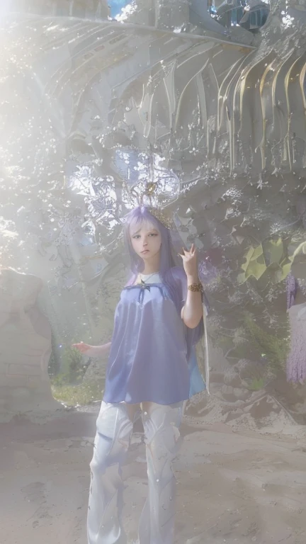 Angels, elves, fairy spirits, blue water, secret realm, stars, goddess's clothes, magic arrays on hands, blingbling clothes, clear faces, dreamy, straight facial features, smile, closed eyes, blue hair --auto --s2