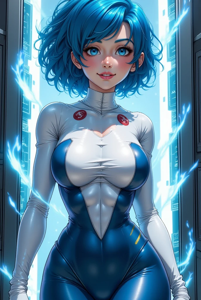 Bulma, 8k,Body use Supergirl role-play detailed definition,A shy expression,C cup,drenched all over the body,Particularly thin waist,Particularly thin legs,The legs are thinner,perfect bodies,Back close-up,Close-up of genitals,fully body photo