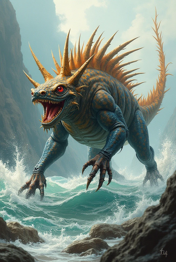 2d sea monster  image for frunt side
