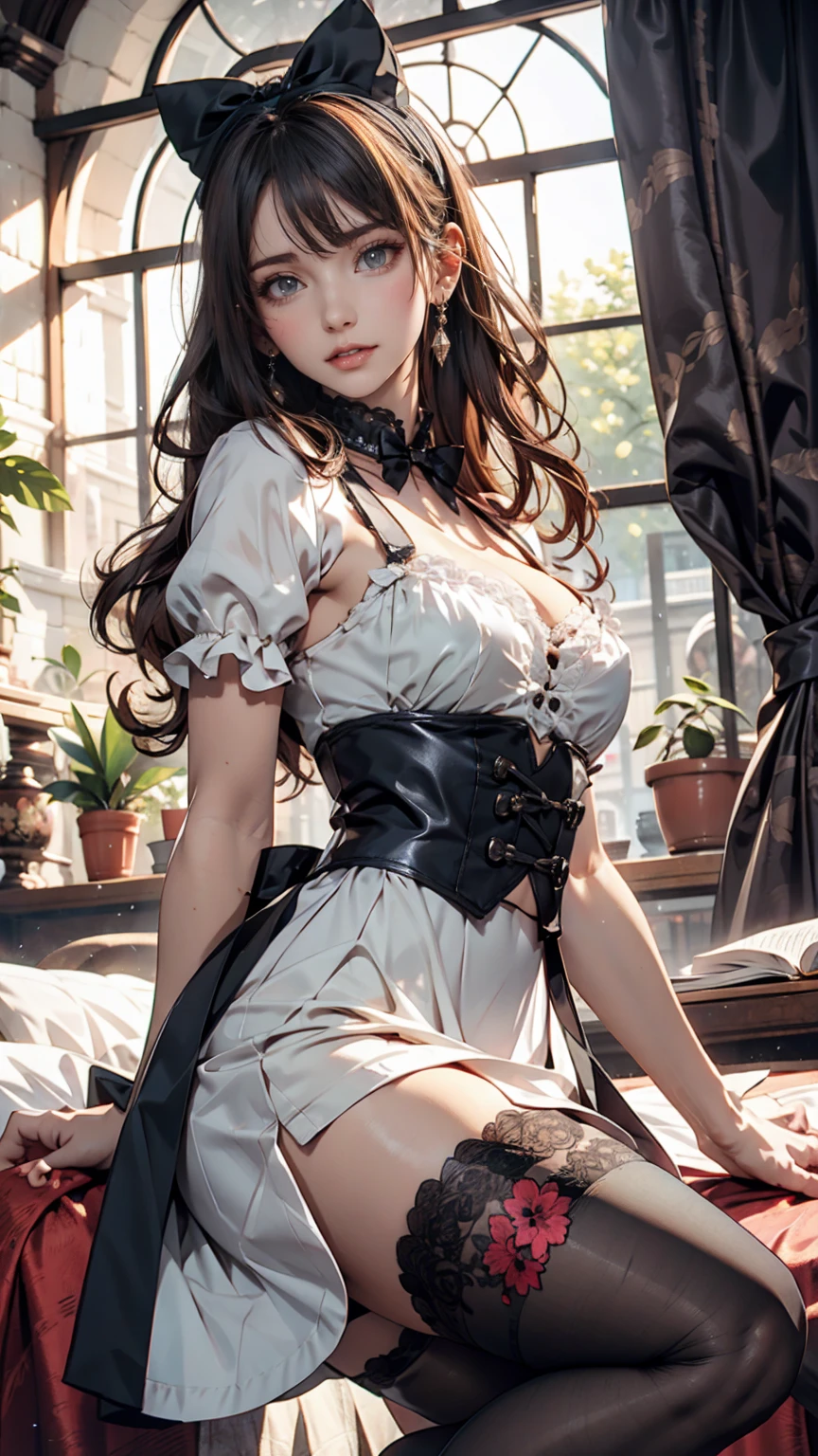 (ultra detailed,extremely detailed),(photorealistic artwork:1.37),(extremely detailed CG unity 8k wallpaper),(intricate),(masterpiece),(best quality),(intricate background),photo realistic,analog style,((intricate detail)),(((realism))), Masterpiece, dynamic shot, dynamic angle, ((2 females)), queen dominating her maid, queen tying up her maid, maid tied by queen, scared, bdsm, bound, bondage, tied up, bound together, shibary, dynamic shot, dark, low light, cold blue light, high contrast, beautiful underwear, stockings,