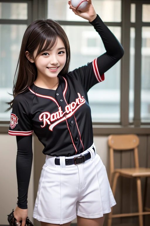 Female 1、Wild cute beautiful girl、20yr old、(Sporty fashion)、(muscular body type)、(muscular legs)、(((Heavy Truck Trailer Driver)))、Beautiful face, eyes and skin with exquisite detail、fine black hair、(small tits)、(cleavage of the breast)、(open-chested)、Ponytail Baseball Cap、(Smile at the camera)、(America's transcontinental)、profetional lighting、BREAK、(realisitic、Photorealsitic:1.37)、8K、(((Take a photo on the background of a scammer)))、(((Professional drivers)))、(masterpiece)、(top-quality:1.4)、 (超A high resolution:1.2)、(Raw photography:1.2)、perfect anatomia、4 fingers and 1 thumb、Ultra detailed backgrounds、(Wallpapers by Unity 8K)