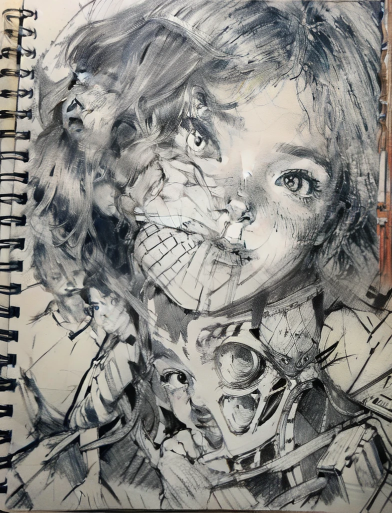 , drawing, monochrome, 