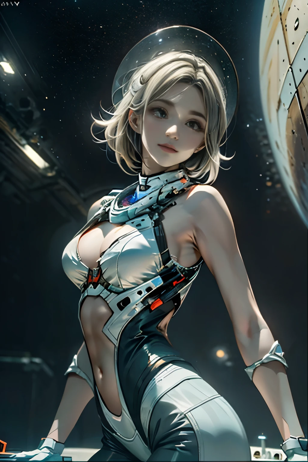 Twenty year old French woman in a spacesuit、I'm wearing an airtight helmet、 and she came to an unknown planet to meet aliens、(She didn't skimp on danger and got off the spaceship and began her adventure)、Encounter an alien with a strange appearance、Beautiful slender proportions、A detailed depiction of a beautiful face、 well-shaped bust、Cute ass、 Max Image Quality、 masterpiece、Photo、 is present、 high contrast、(Barren planet)、(extreme wide shot)、(whole body)、SHIPgirl5、missionary pose
