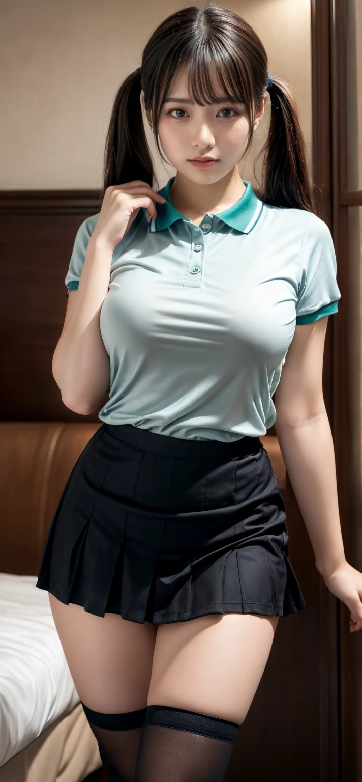 ((office)),  lewd smile、(Realistic、Realistic:1.37)、(masterpiece)、(Highest quality:1.4)、(超A high resolution:1.2)、(RAW Photos:1.2)、(Sharp focus:1.3)、(stand:1.2)、elegant、(Whole Body Ezbian:1.2)、(Girl wearing a polo shirt and skirt:1.3)、bangs、((Blonde)), Very cute Japanese girl、((Spread your legs:1.4)), (A faint smile:1.3)、(Makes hair shine:1.3)、Short pleated skirt、Shooting from below、Beautiful and delicate eyes、 View your audience、Shooting from an up-angle、Secretly photographing underwear under a skirt、White panties:1.8
