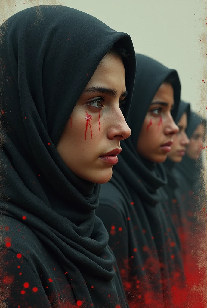 Muslim women crying