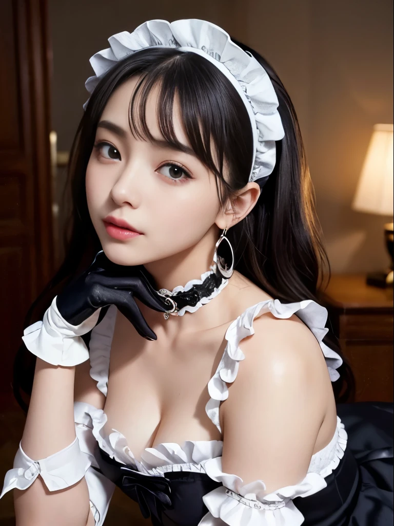 (masutepiece: 1.3), (max resolution: 1.2), (Ultra HDTV: 1.2), cinematric light, 8K resolution, Detailed eyes and skin, detailed facial features, , (Sharp Focus: 1.2), (Focus on Face:1.2),Perfect Style, Beautiful face, acurate, Anatomically correct, Highly detailed face and skin texture, Detailed eyes, Double eyelids, Thin eyebrows, eye liner、Natural cheeks, Glossy skin, Fair skin: 1.2, (Glossy lips: 1.4),、 (Shy look: 1.2),Highly detailed facial and skin texture, Detailed eyes, Double eyelids, Natural cheeks, , shiny lips: 1.4,Exposed cleavage、(A large amount of sperm in the chest:1.4)(Large amount of sperm in the thighs:1.2)、 red blush、humiliated、impatience、dismay、Frightened、glares、Tears、embarrassed from、Open knees、open one's legs、(Masturbation behavior:1.6)、rubbing the genitals with fingers,,,,,,,,,,,,,White underwear、White bra、Shiny little earrings and necklaces、、Disheveled clothes、Dressing、Exposed panties、Wearing sweat、sodden、Sheer underwear、Full body like、Fold your hands above your head、 20 years old, Neat and clean woman 、Wavy Hair、 Semi-long hair, Big, upturned breasts,on the beds, Late night bedroom、Golden hair、Blue ash eyes,(detailed maid outfit:1.5)、