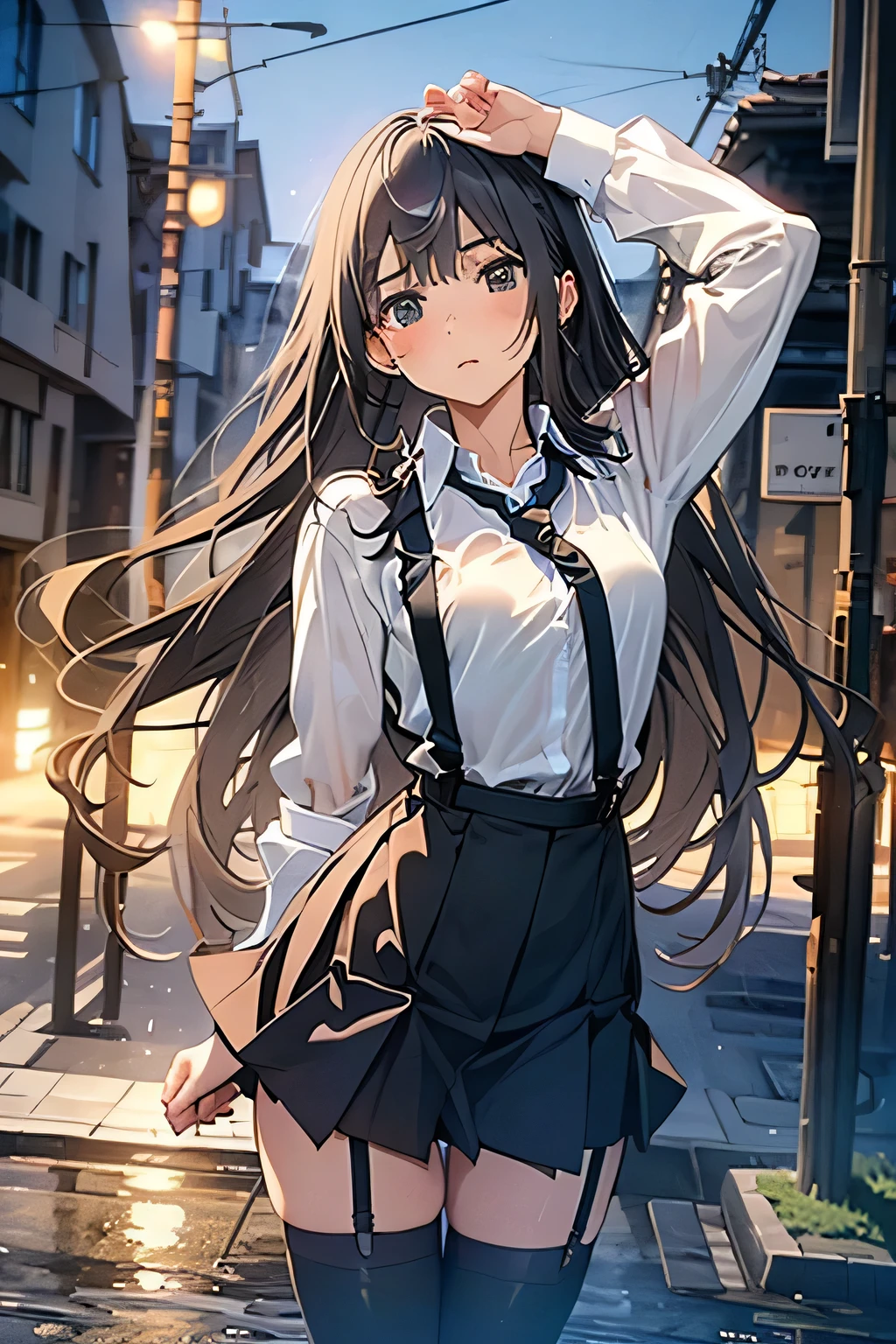 female 1 person, , high quality, masterpiece, ultra high resolution , Movie Lighting , female 1 person, , high quality, masterpiece, ultra high resolution , , Movie Lighting , suspenders Medium Bust Small face looks up sweat Thin belt buzzer 脇sweat garter belt ズボンのbelt place your hands on your back looks up With an uneasy expression Knee-length knee socks Knee-lengthソックス garter ふとももに garter belt check mini skirt punch Skirt gap Armament place your hands on your back restless expression With an uneasy expression, spreading his legs Armament leg holster Clear Clothes Heavy Rain dress shirt wet in the rain , Medium Bust garterbelt suspenders 太ももに garter check mini skirt looks up temporarily stop belt 脇sweat put your hands on her back raise your hand suit