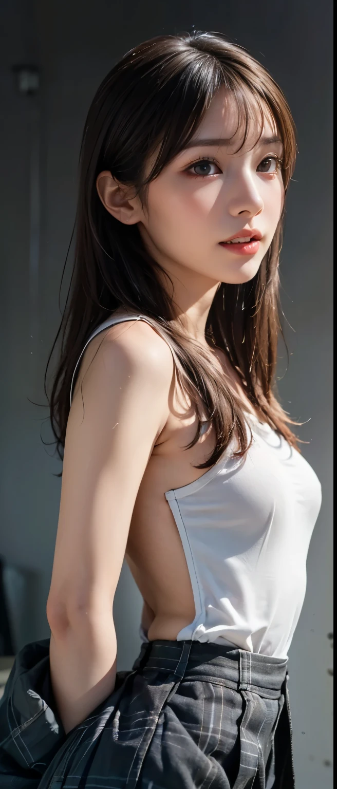 (RAW photo best quality) (realistic photo-realistic: 1.3) best quality masterpiece extremely delicate and beautiful extremely detailed CG unity 32k wallpaper amazing finely detailed masterpiece in the rain light smile best quality CG unity 32k wallpaper huge filesize ultra-detailed highres extremely detailed 1girl wet chinese girl slim body slender abs huge breasts round ass looking into camera (cute lace strappy top:1) (short shorts:1) (two buns in hair) (black hair) sharp focus hyperrealism in the rain