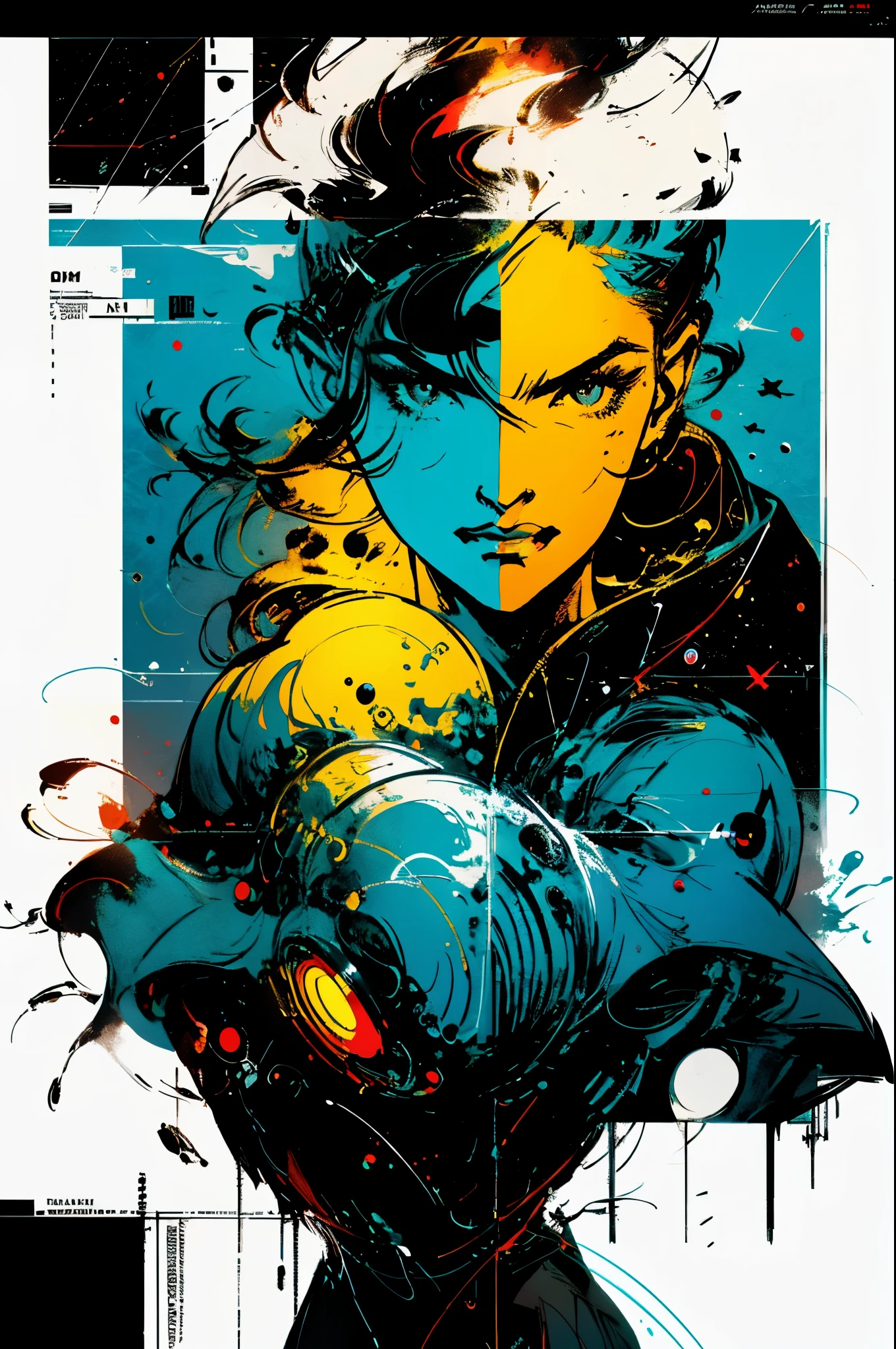 (((masterpiece,best quality))),32K Wallpaper,((( very detailed poster))),retro vintage,sci-fi,(((space thriller cinematic movie poster))),(((Bauhaus))),(((mid-century modern))),(((unbelievable astronomy))),(solo1girl :1.2)