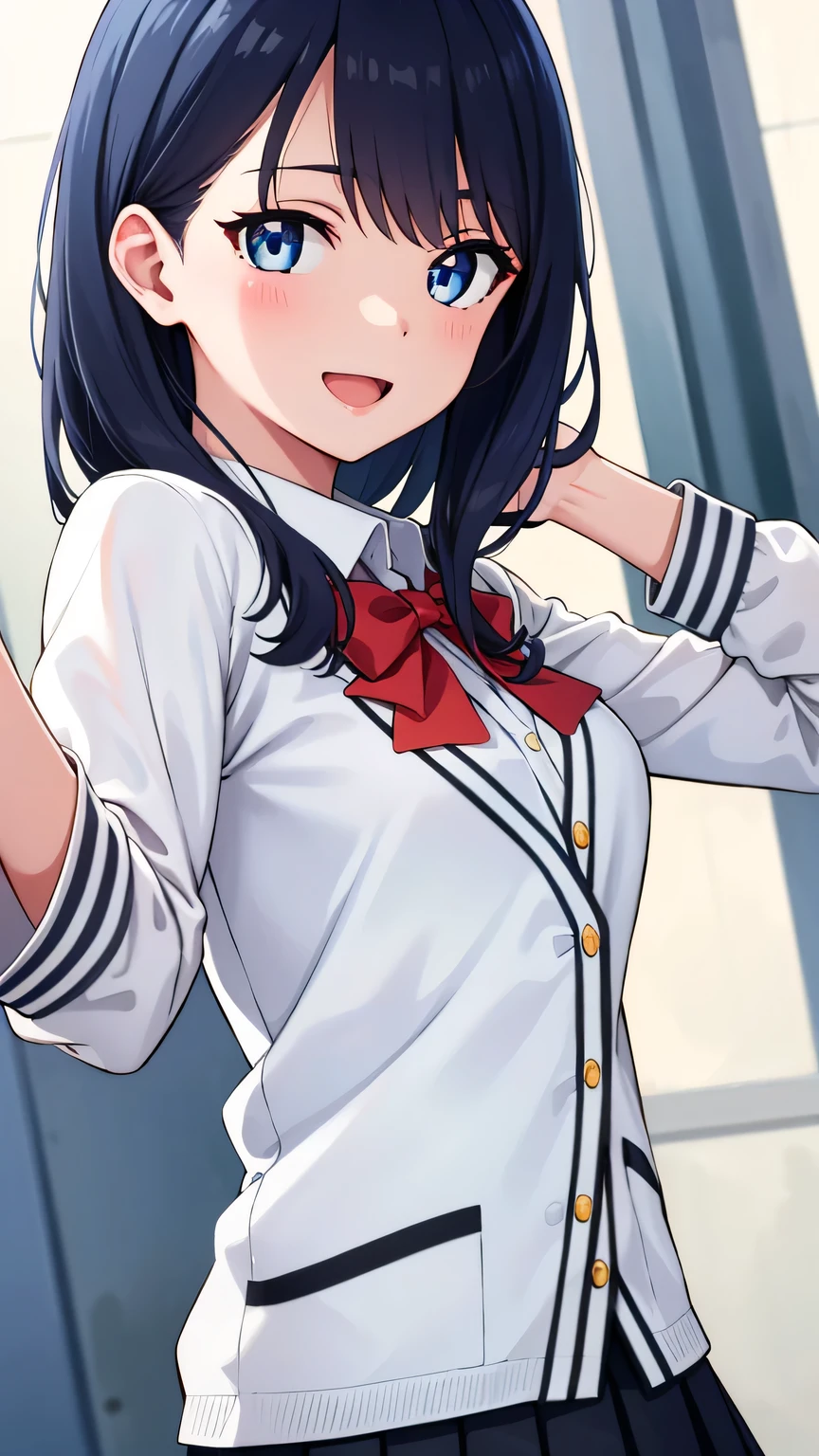 、White panties visible、Panty shot、Panties in full view、Without skirt、Takarada Rikka、sssd gridman、Panty shot