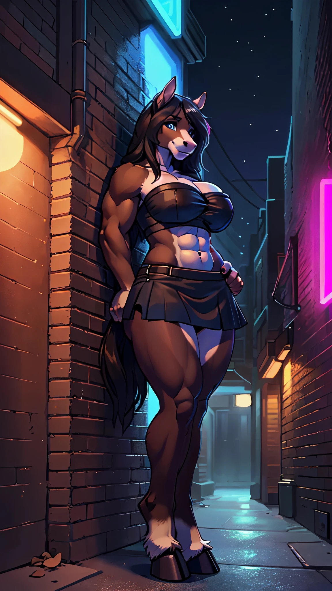 (8k, best quality, masterpiece:1.2) (realistic, photo-realistic:1.37) (full body) 1female solo girl, standing, legs apart (wide stance) standing contrapposto, ultra-detailed, cute (Tifa Lockhart) (large breasts:1.5) (beautiful detailed eyes) (smile:1.2) (closed mouth) sharp focus, depth of field, good composition, Final Fantasy VII, very long straight hair, hair bang ((red_eyes)), intricate, bokeh (Tetsuya Nomura style) perfect breasts, white tank top, black thong, suspenders, gloves, stockings, toned body, athletic, wide hips, thin waist, toned arms, exposed abdomen, view from behind