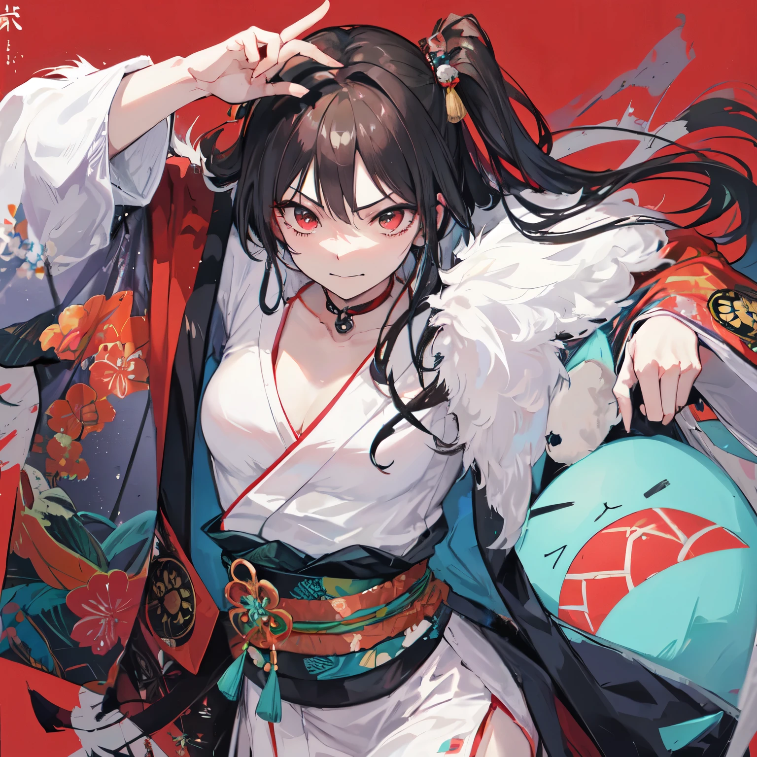 (( Japanese gang boss )), (((is。))), (((Murderous intent))), I can't wear anything on my shoulders, I don't wear anything around my neck, kimono, Wear below the waist, I roll it up to control it, And attach it, (( kimonoを脱ぐ)) , kimono multiple times, 黒と金の kimono, kimonoの上に kimonoを着て, low angle, whole body, Anime Characters, is dazzling, off shoulder, Excellent, I can see both shoulders , 長い kimonoの裾, Small face, Big tattoo on arm, Shrimp,(( drinking sake)), kimonoが広まっている, Super Detail, so beautiful, Masterpiece,Intimidation, people,自分勝手なpeople, dragon pattern ,((((背景は血まみれの地面is)))) ,On the cobblestones,Hall々And, colorful kimono,(((((celestial maiden tattoo on her back ))))), (((Heartfelt laughter))), colorful, the royal family