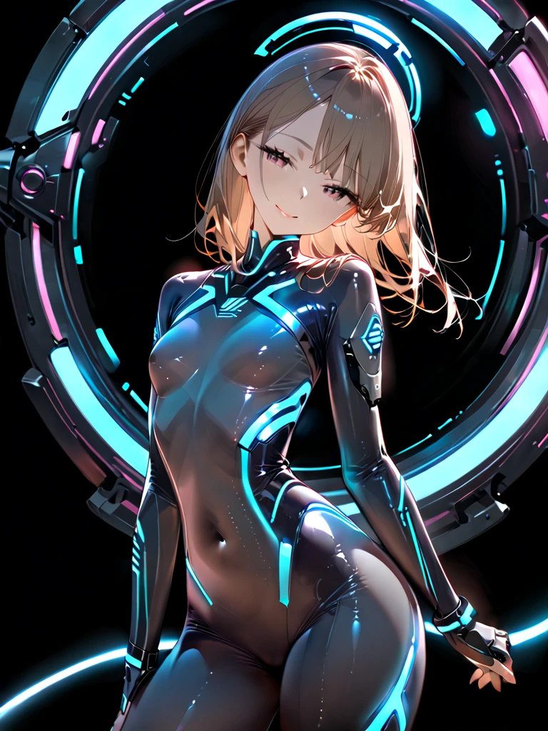 rear view of sexy young blonde female valkyrie