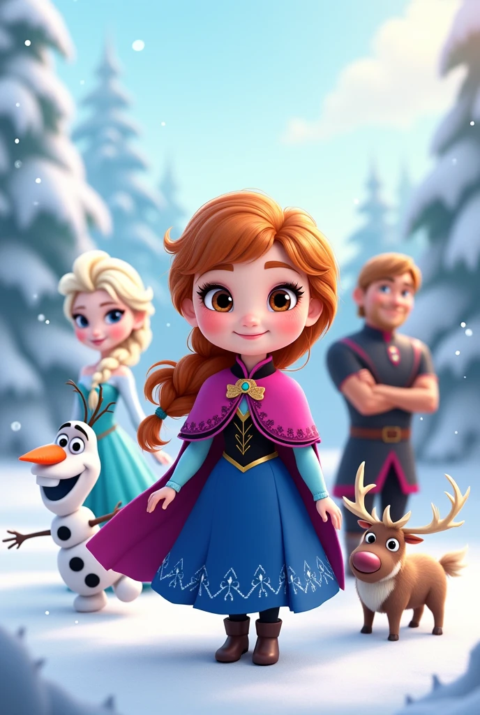 Frozen cute version with photos of the whole gang from the cartoon ...