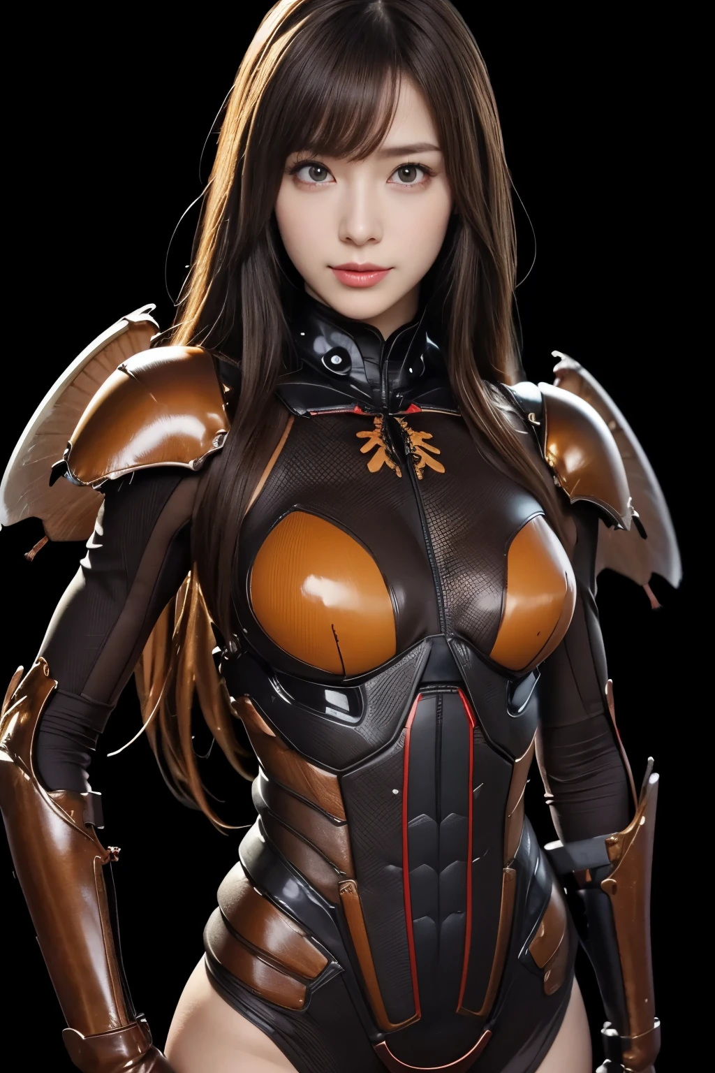 (High resolution,masutepiece,Best Quality,extremely details CG, Anime, Official art:1.4), Realistic, Photo, amazing fine details, all intricate, gloss and shiny,awesome many layers, 8K Wallpaper,3D, sketch, kawaii, Illustration,( Solo:1.4), perfect female proportion,villainess, (Fusion of dark brown cockroach and lady:1.4), (Brown cockroach forms ready:1.2), (Brown cockroach woman:1.2), (Fusion:1.2), (Solo:1.4), (Evil smile:1.2), muscular, Abs, (cockroach brown exoskeleton bio insect Suit:1.4), (Brown exoskeleton insect armor from cockroaches:1.2), (Brown transparent cockroach wings:1.4), (Brown cockroach antenna:1.3),