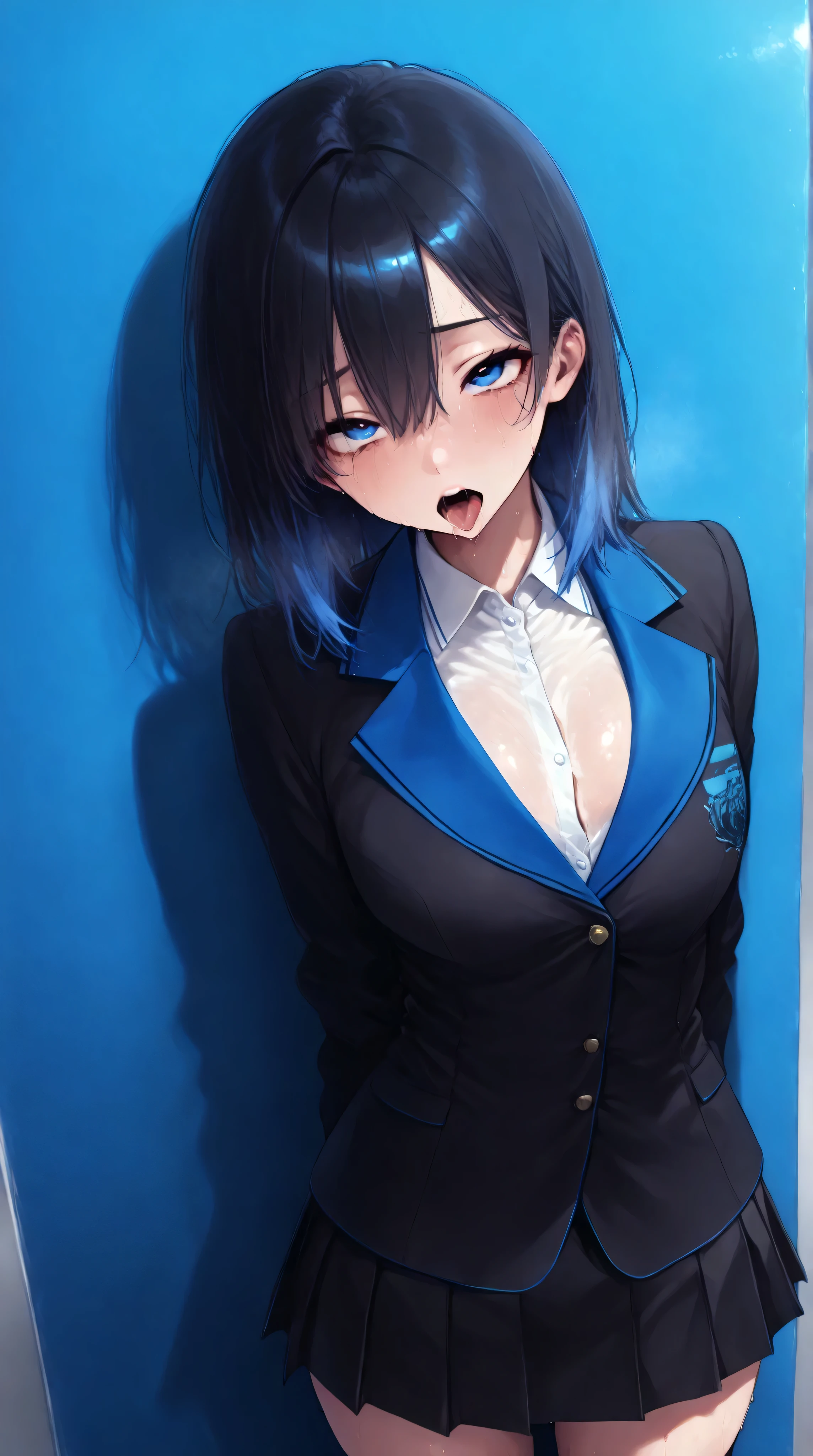 Kizi,Highly detailed, Amazing work,Vitreous luster,((clean backdrop)),In pink,(((blue colors))),green color,red colour,Best quality at best,clean backdrop。ahegao,