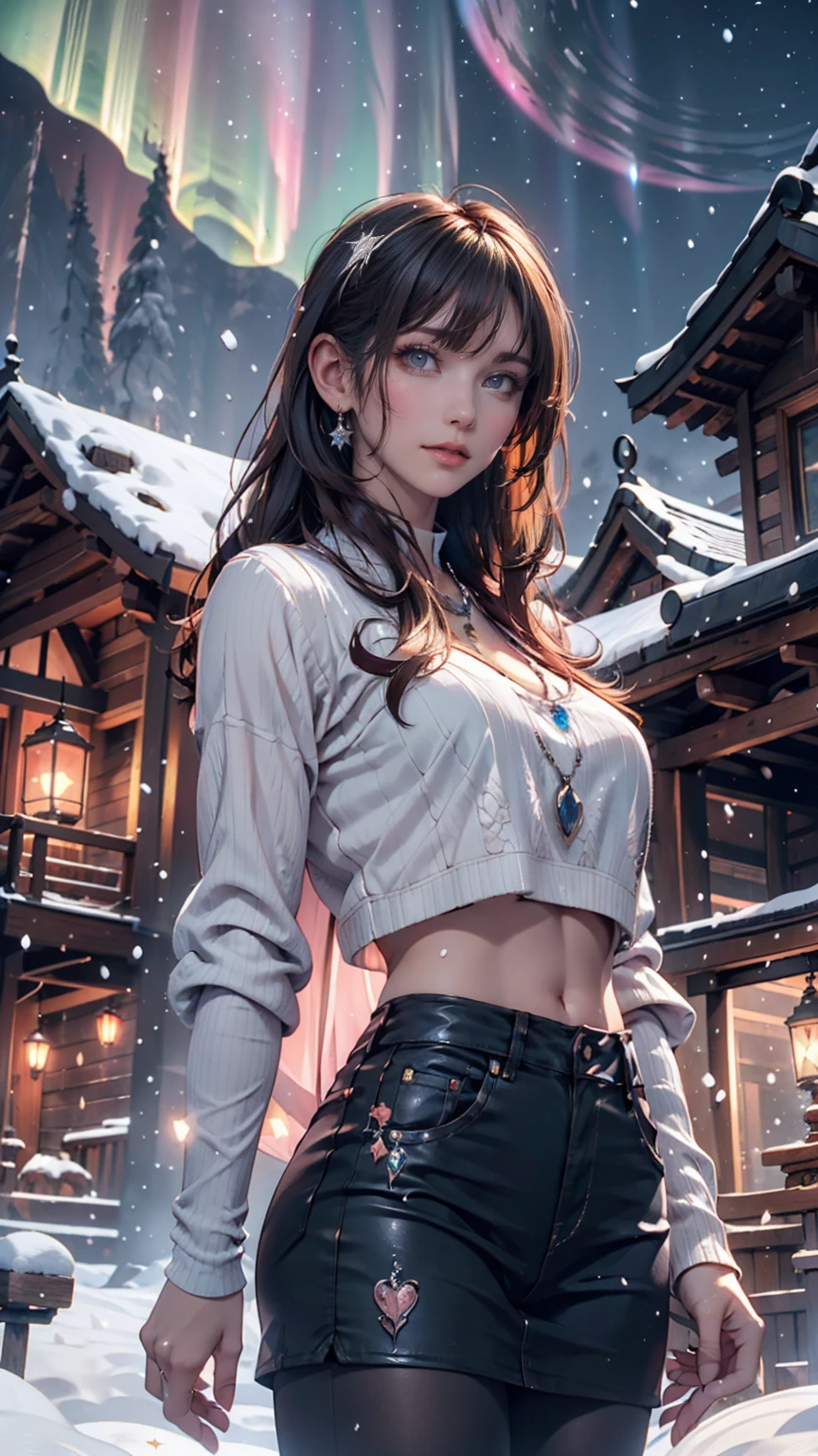 1 female， alone，construction workers，hair band，sci-fi style，wearing denim shorts，bikini，Jacket， Pornographic exposure，（With background：coniferous forest，winter，Snow falling on the ground， construction） 長いBlack Hair、Biggest， from the front， Messy Hair， Excessive sweating ，Cloudy，（masterpiece），（Very detailedな CG Unity 8k 壁紙），highest quality，Cinema Lighting，Detailed Background，Beautiful and detailed，Bright Eyes，（Very elegant and beautiful），（Beautifully detailed eye depiction），Very detailed，To the camera，High resolution，Very detailed），hair straight，Long Hair、Black Hair，sex slave，Standing Together&#39;My feet，Open your mouth，Blushing，I&#39;Shy，Saggy breasts，naked， Expose&#39;genital，Expose&#39;chest，Camel Toe，no pants，Big Breasts，Very colorful，Most detailed，Full body photo，My face became brighter、Slim figure、perfect ratio、Perfect beauty、Second dimension beautiful girl、Facing forward、The audience is watching、Sexy look、smile