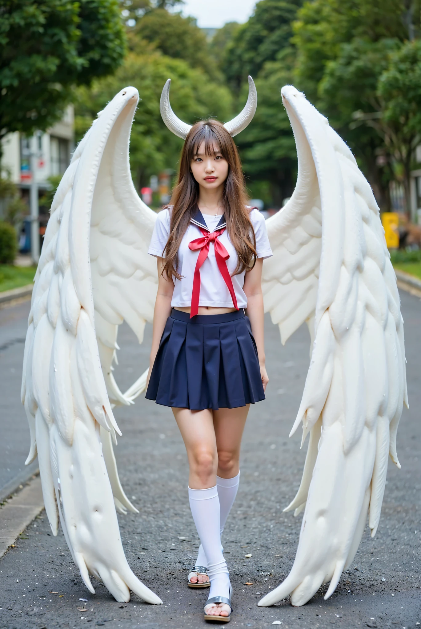 (Completely live action:1.37), (Amazingly realistic textures:1.37), (masterpiece, best quality:1.2), (8k uhd, 16k, 32k, ultra high res), amazingly realistic skin, amazingly realistic photo, superrealism, (photorealistic:1.37), (RAW photo), ultimately realistic, (ultimately realistic all details), (ultimately realistic all textures), super realistic lighting, super realistic shadow, (japanese girl:1.5), ((young face)), smiling, happy, super realistic face, ultimately realistic skin, ultimately realistic eyes, (ultra droopy eye makeup:1.35), ultimately realistic background, ultimately realistic detail up, kkw-ph1, ((ultra droopy eyes, cyberpunk-style cyborg girl, amazingly intricate details, Anatomically perfect hands, mechanical body, silver knight armor, ultra glossy texture, long canine tooth, red eyes))