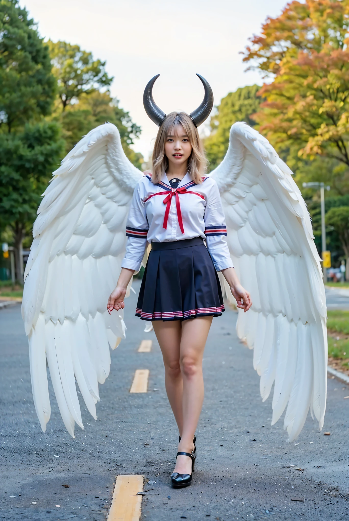 (Completely live action:1.37), (Amazingly realistic textures:1.37), (masterpiece, best quality:1.2), (8k uhd, 16k, 32k, ultra high res), amazingly realistic skin, amazingly realistic photo, superrealism, (photorealistic:1.37), (RAW photo), ultimately realistic, (ultimately realistic all details), (ultimately realistic all textures), super realistic lighting, super realistic shadow, (japanese girl:1.5), ((young face)), smiling, happy, super realistic face, ultimately realistic skin, ultimately realistic eyes, (ultra droopy eye makeup:1.35), ultimately realistic background, ultimately realistic detail up, kkw-ph1, ((ultra droopy eyes, cyberpunk-style cyborg girl, amazingly intricate details, Anatomically perfect hands, mechanical body, silver knight armor, ultra glossy texture, long canine tooth, red eyes))