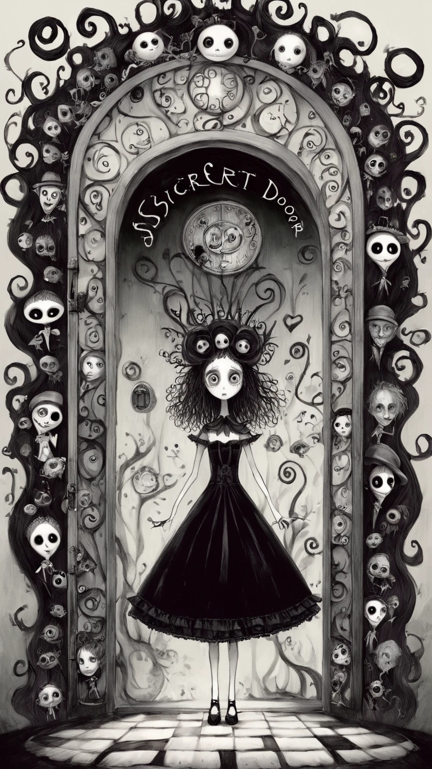 in beauty there is ugliness, but there is beauty in ugliness. In the style of Adrian Gheni, Esau Andrews, Jenny Saville, Edward Hopper, Surrealism, The Dark Art of James Jean, Takato Yamamoto, Minimalism ink punk. Tim Burton. Anime girl. Gouvez. PIKIV.