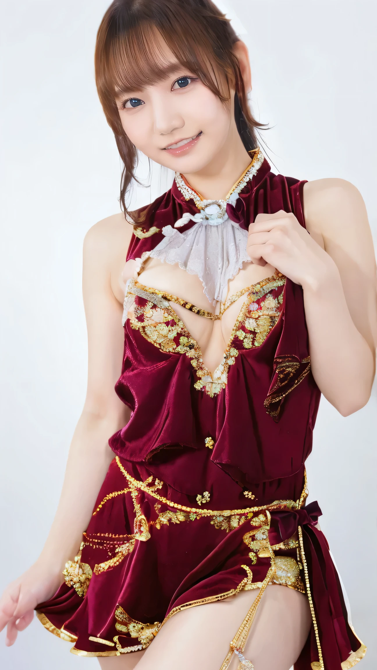 Very noble、She's erotic and cute 、Beautiful brown hair 、Wear revealing clothing、 garter belt 、 garter strap、 wears erotic and glamorous lace 。 Wear erotic pink open lingerie 。。。。。、 Vibrant Color Styles 、 I'll dazzle you with the best images in the best situations .。 this is a high quality product with meticulous attention to detail ...................。...。 Erotic Poses 。Sexy proportions。 Hang it down to cover your forehead 。 facial beauty。High quality skin texture is the best。 naughty look 。The eyes that look at me are beautiful。 pats her head with a gentle smile 。Beautiful white teeth、 G cup bust、 plump bust、Serving with a beautiful chest、Very beautiful body、this is、 She leaned forward.、Highlight your beautiful stomach and breasts ...................。、 ultra high resolution、 beautiful image 。 vivid details 。Delicate expression around the eyes。。。。 top class performance Ultra high resolution beautiful expression down to detail 4K high resolution 8K high resolution