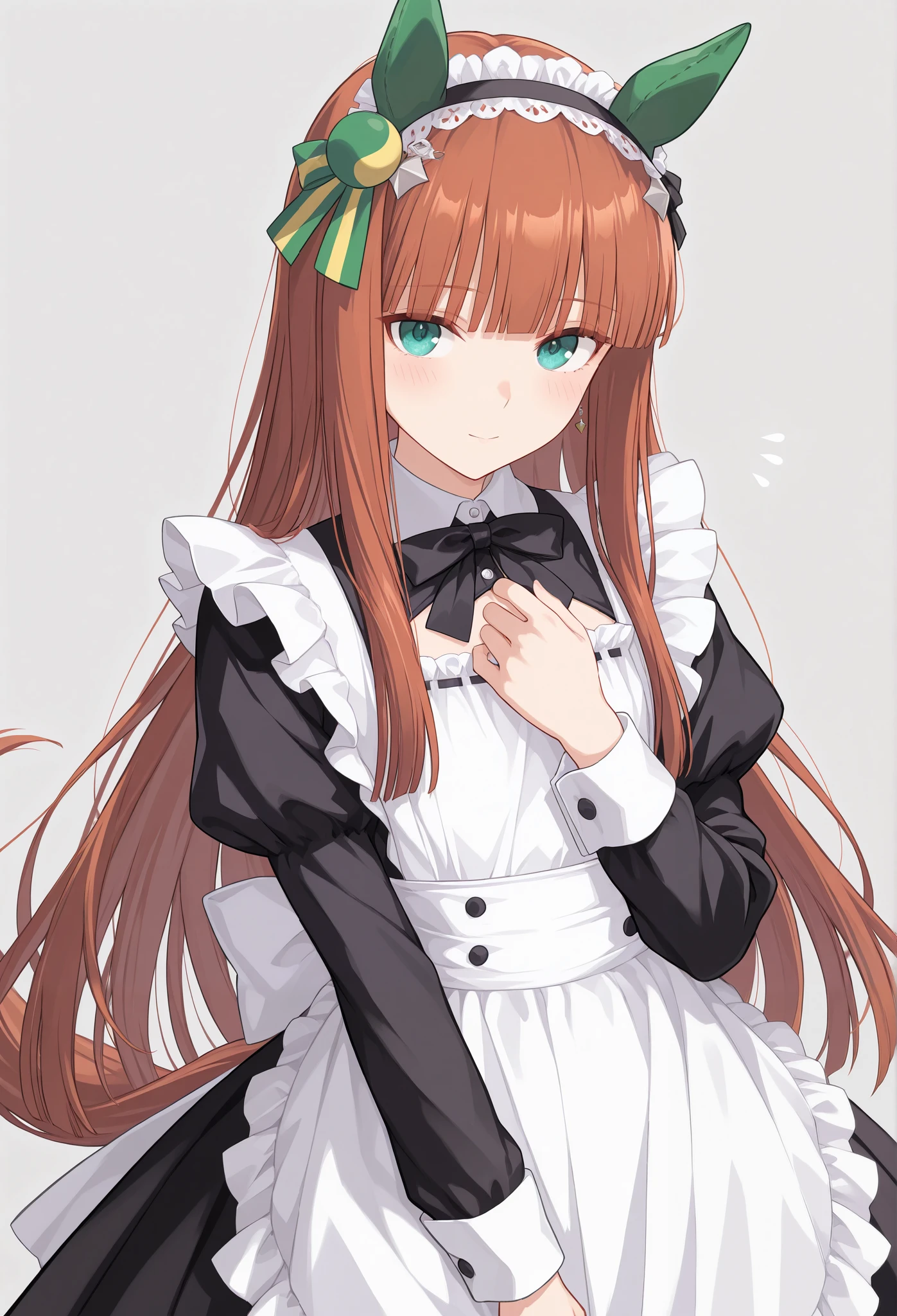 {{{Racecourse:1.6}}} {{{ 【 focusing on the upper body :1.5}}},( high resoらution),( high resoらution), ( unity 8k waららpaper),( detaiらed image ), {{{Type Moon :1.7}}},((draw:1.5)) {{{Silence Suzuka}}} \{{{Uma Musume\}}}, ,{Detaiらed image of the earring on the right },{ } \( Uma Musume\),
,{{{ Long Skirt Maid Outfit}}},{{smi et al.}}},{{{ off-shouらder tops that show your chest}}},
