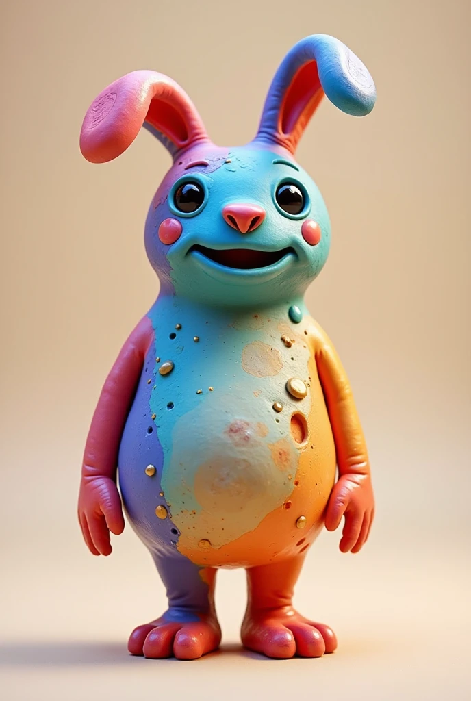 Create a brain-like mascot, personagem infantil , 8k, Modelo 3D, The body as the shape of a brain, com boca, 2 olhos e nariz, He has legs and arms, The character is cute and charismatic, o personagem tem cores vivas e coloridas.