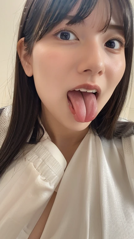 4k、realistic depiction、beautiful image quality、Japanese、beautiful girl、20-year-old、mouth、baby face、主にmouthを大きく描きます、mouthを画面の主要部分として描画します、look up、大きく開いたmouth、tongue、長いtongue、tongueをmouthから出す、mouthの中が見える、mouthを開けて喉を見せてください、Throat is visible、mouthの中が見える、ヌルヌルのtongue、Plenty of saliva、綺麗なtongue、汚れたtongue、臭いtongue、