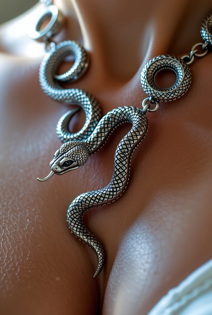 A necklace with snake style