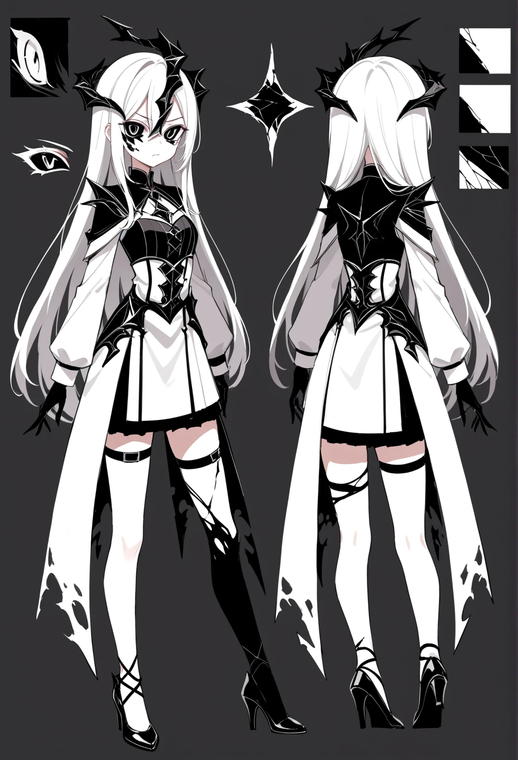 (kosetsuminobe:1.2), mask, (masterpiece:1.2), red eyes, (detailed eyes:1.3), best quality, long hair, grey hair, (full_body:1.1), (1girl:1.1), ahoge, red eyes, streaked_hair, (ninja mask:1.2), ninja equipment, fishnet_top, gloves, thin, tall, small breasts <lora:kosetsuminobe:1> <lora:SD15_noise_offset:0.7>