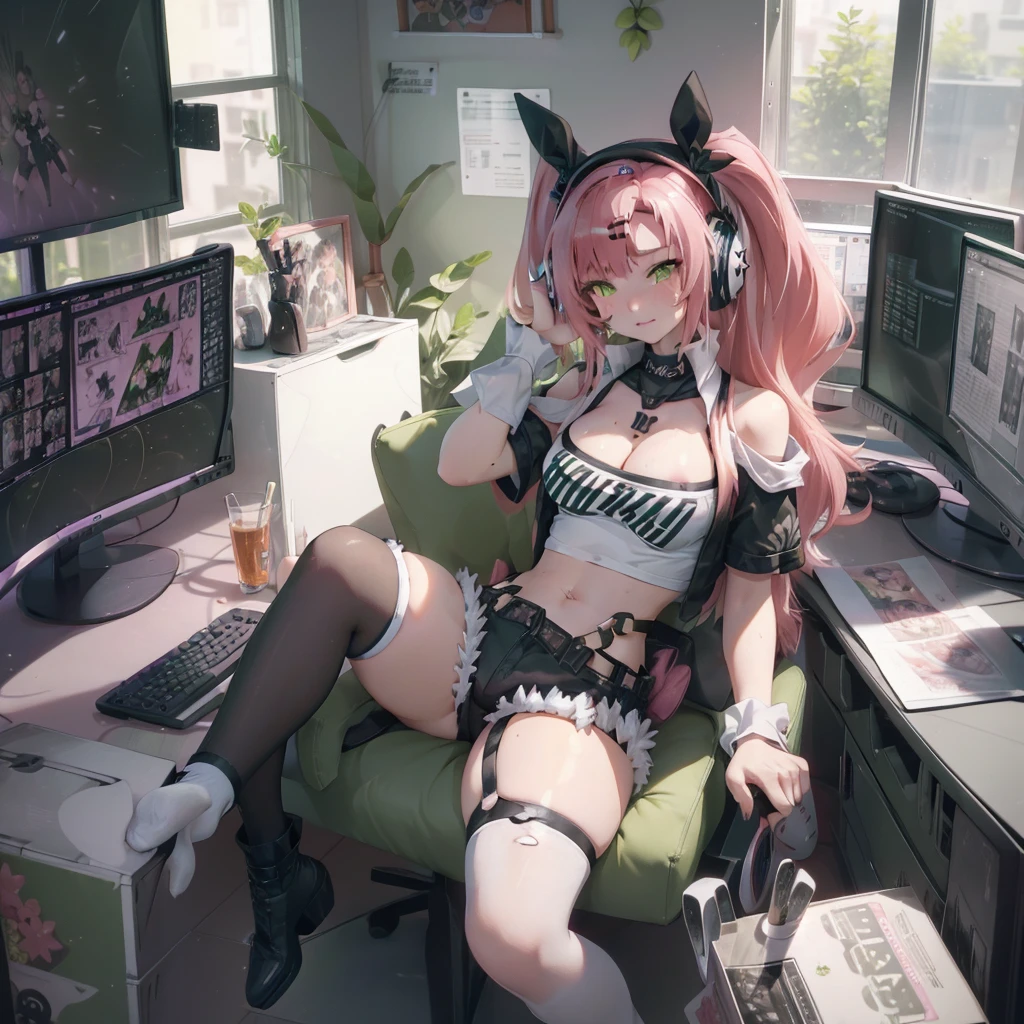 Anime Girls Cosplay,cat ears and tail,Put your chest on the scale