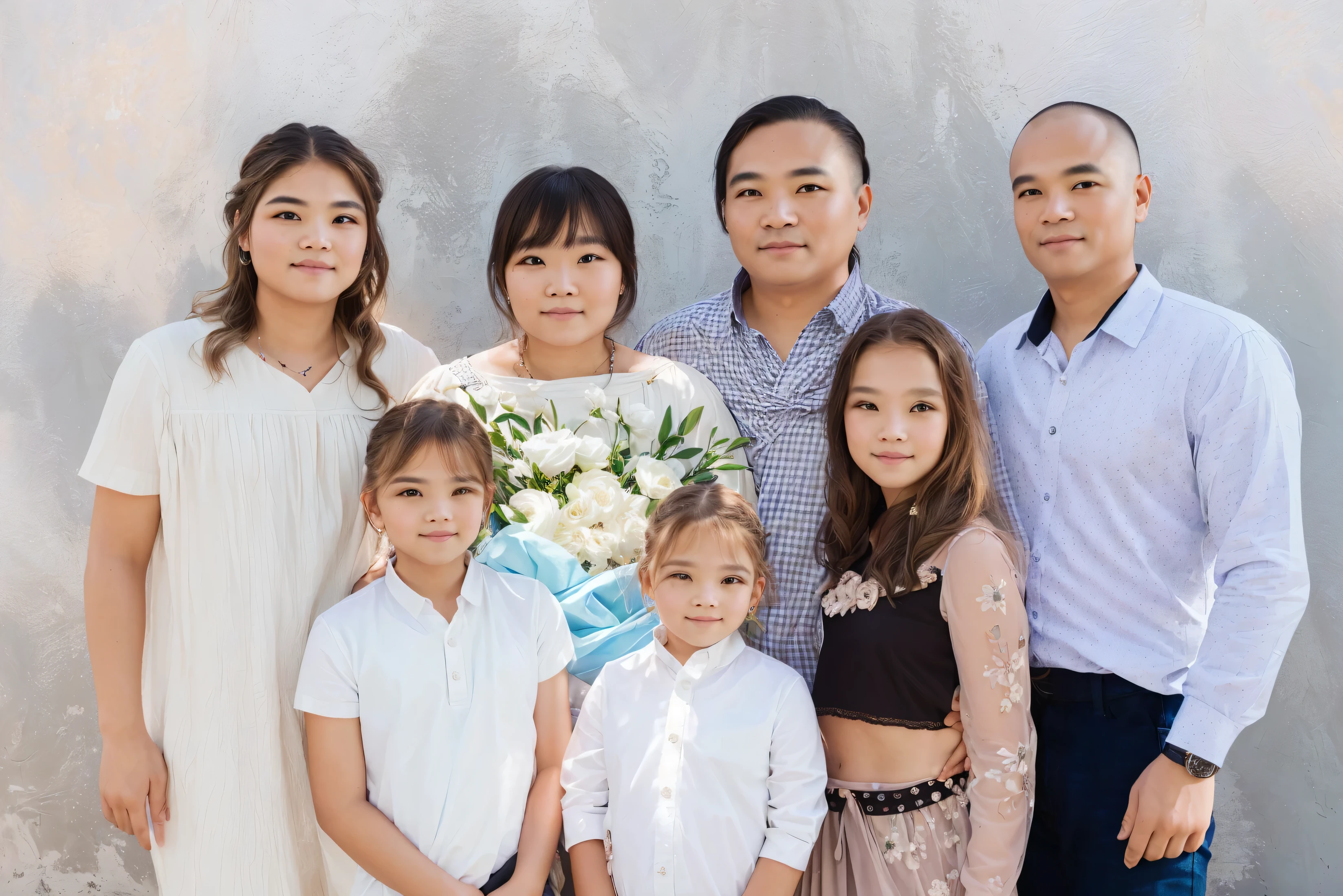  family portrait ,  photographic photography, extreme quality ,  maximum detail ,  highest quality,  masterpiece, 8k,  detailed hair 