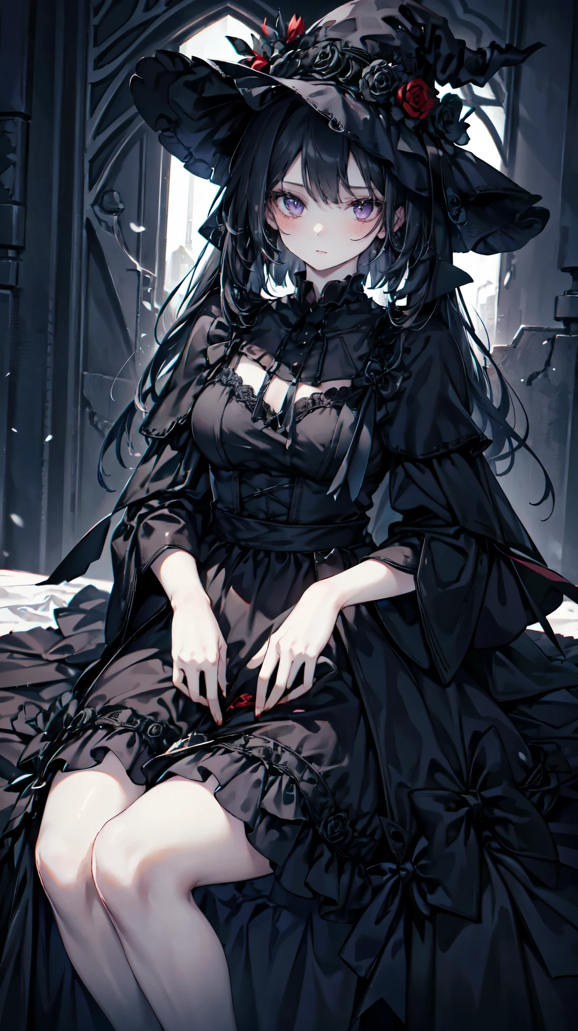 (Highest quality,4K,High resolution,masterpiece:1.2),Very detailed,Realistic:1.37,,(whole body, legs and 靴 visible: 1.2),、The thief、Thief、10 convictions、Criminal Woman、bad woman、To rob、Raiding the store、Anime Style、Storytelling、、beautiful girl、とてもcute天使、Pink Gothic Dress、cute、Baby Face、smile、Long skirt、Blood splatter,(Blood splatter:1.2),Black long boots、(クレイジーなsmile:1.3)、クレイジーなsmile, beautiful, Delicate facial features, Sharp Eye, Sharp Fangs, Mouth very open, Bare your teeth,Sharp teeth like a beast, Very wide lips, Very wide mouth, Vermilion cheeks,、Big Breasts、Hair band 、Sitting