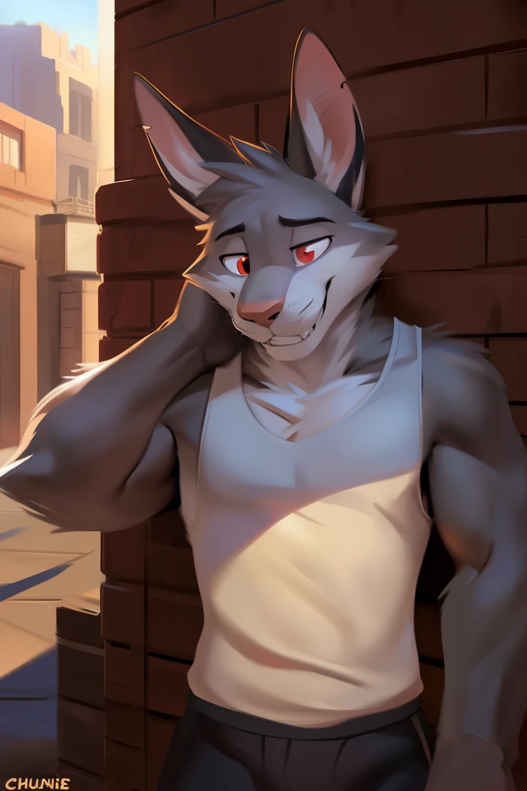 alone, male, ((Department)), (((snout))), (mouse ear,), Delgado, weak, ((tired out, dizzy, tired out eyes, happy)), whiskers, gray fur, gray body, claws, (perfect smile, 1.1), mouse tail,male mouse, by schmutzo, Lizette y, (por bebebebebe 1.2), Delgado, smelly, nervous smile, ((mysticfox61)), by chunie, by no swift, black briefs, sky blue t-shirt , alley, golden hour, PLANTS, green eyes, Full body looking towards viewer